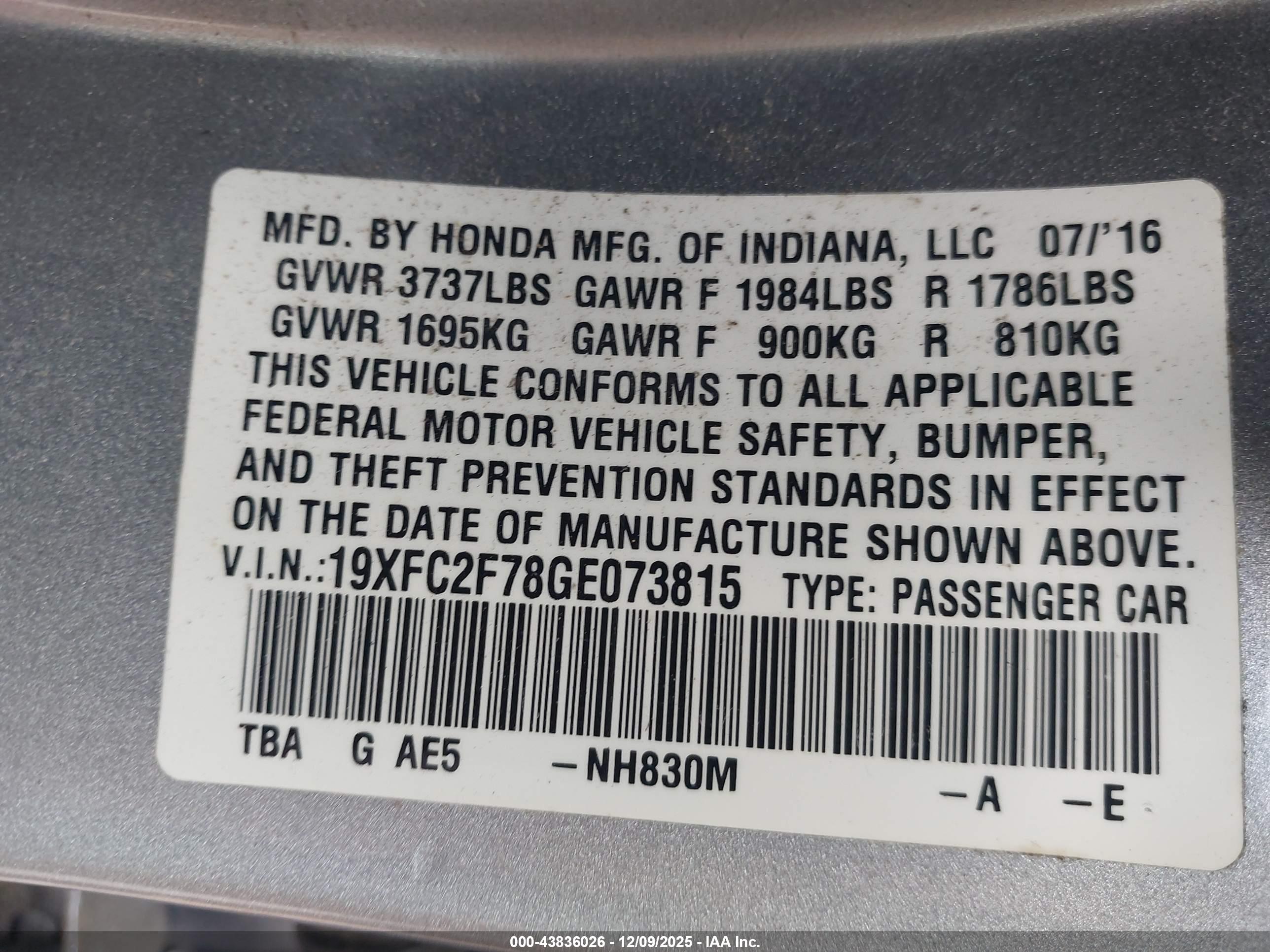 HONDA CIVIC image 9