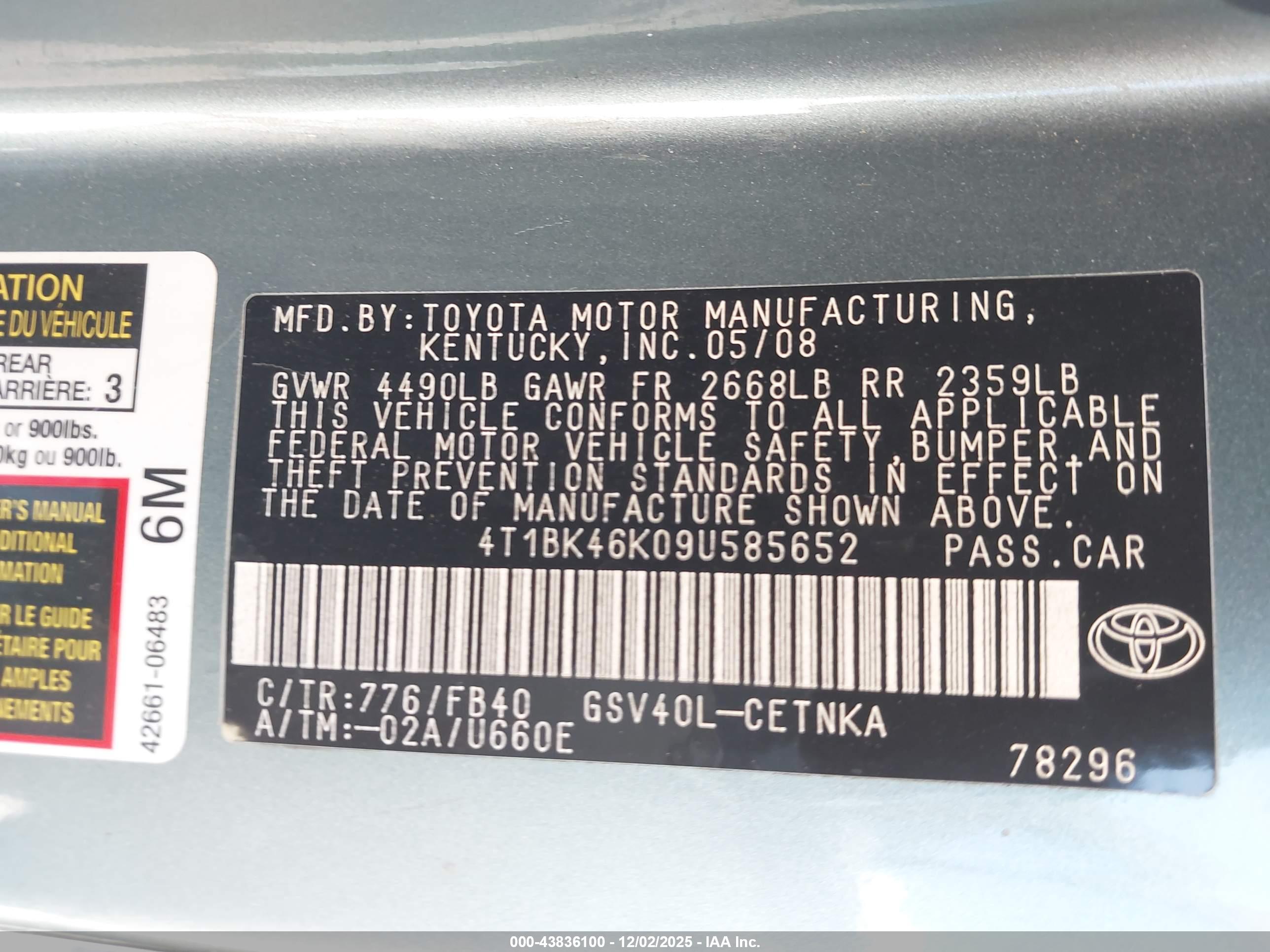 TOYOTA CAMRY image 9