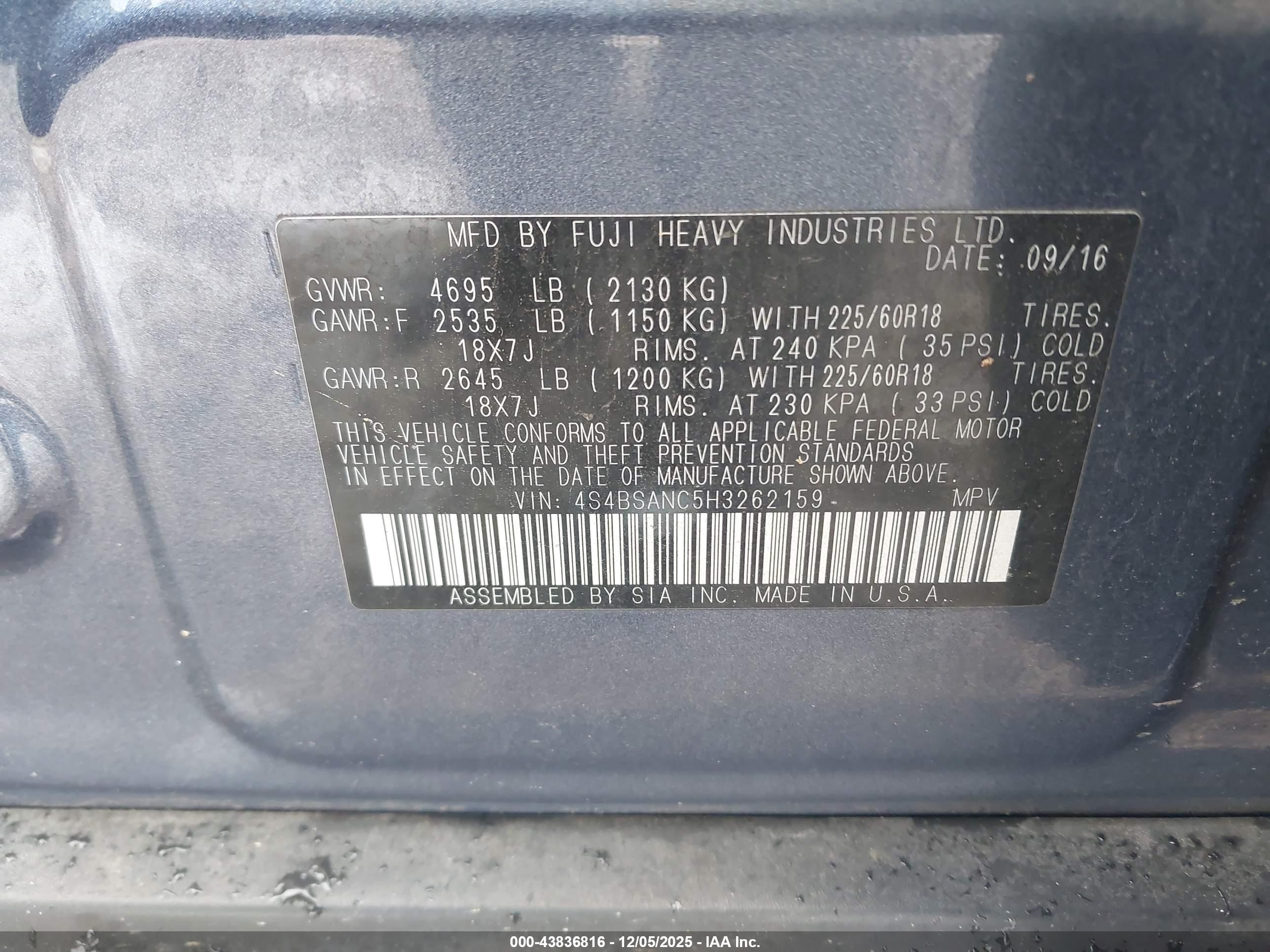 SUBARU OUTBACK image 9