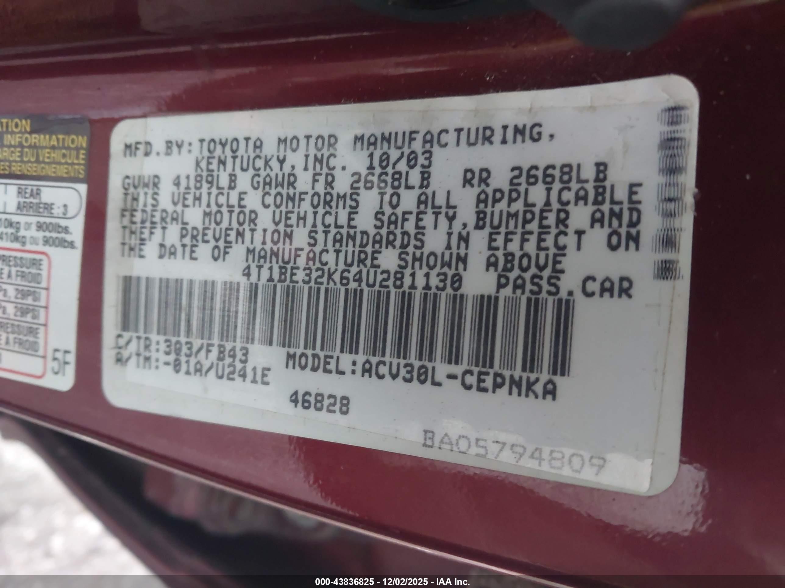 TOYOTA CAMRY image 9