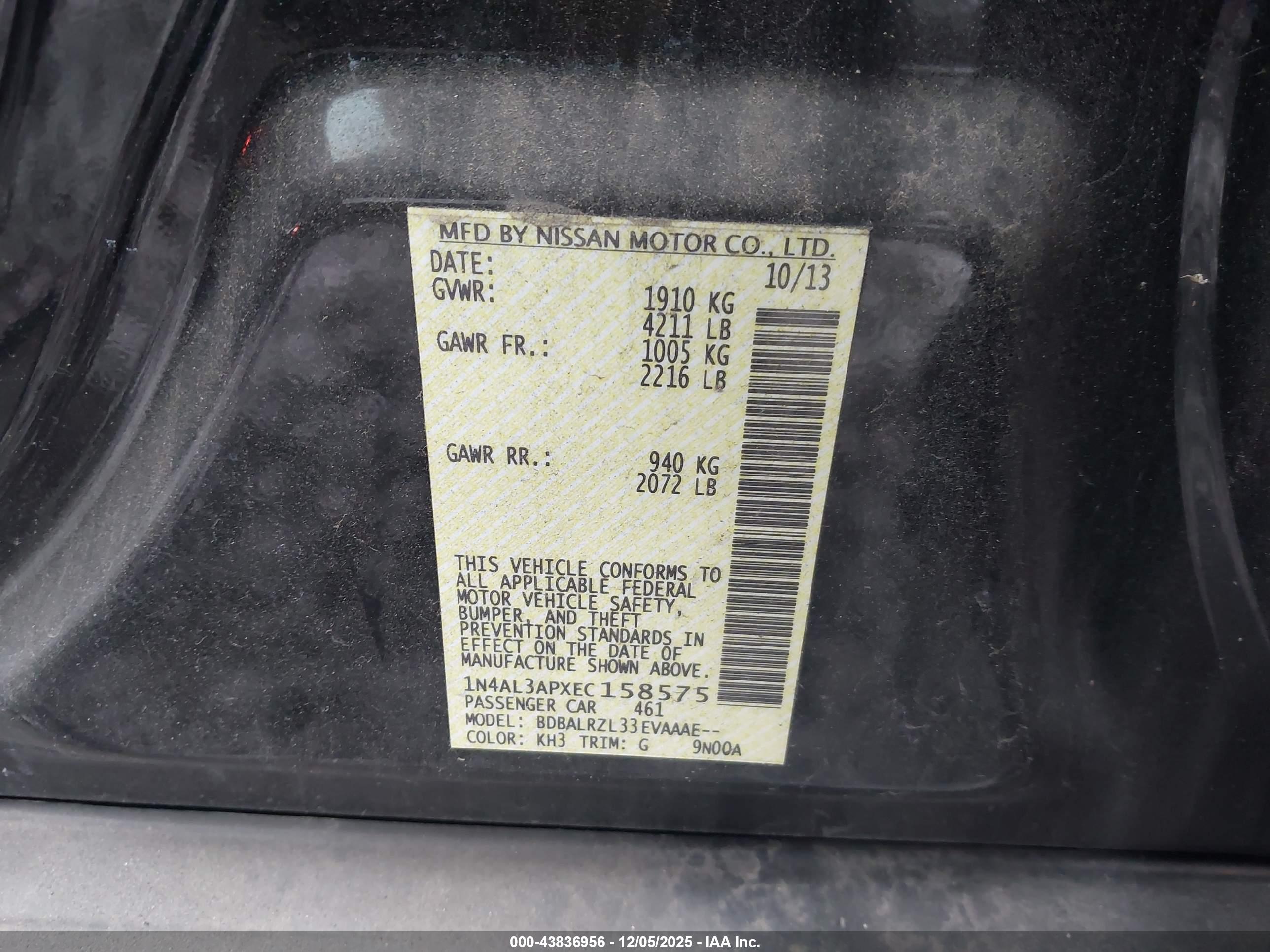 NISSAN ALTIMA image 9