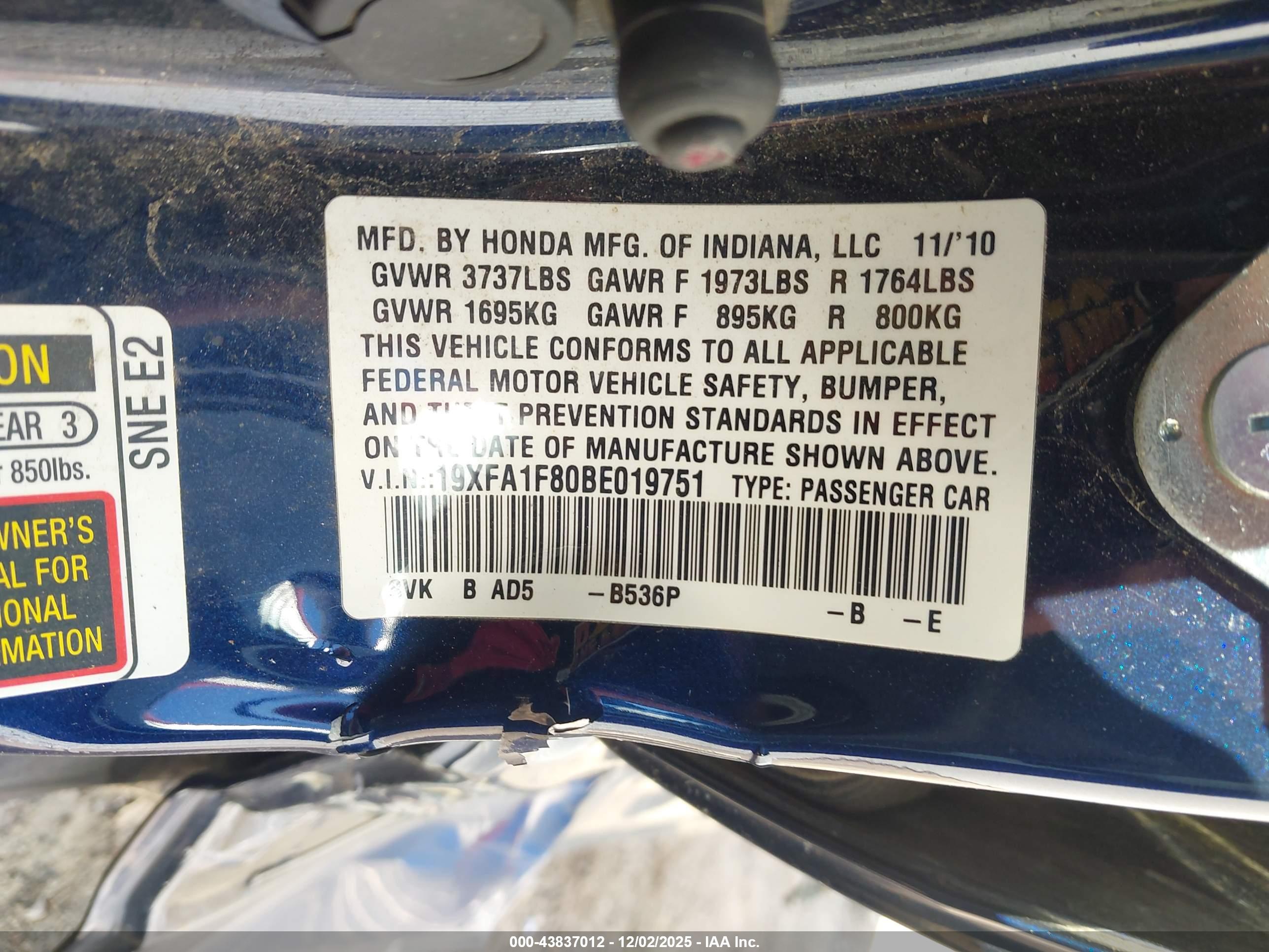 HONDA CIVIC image 9