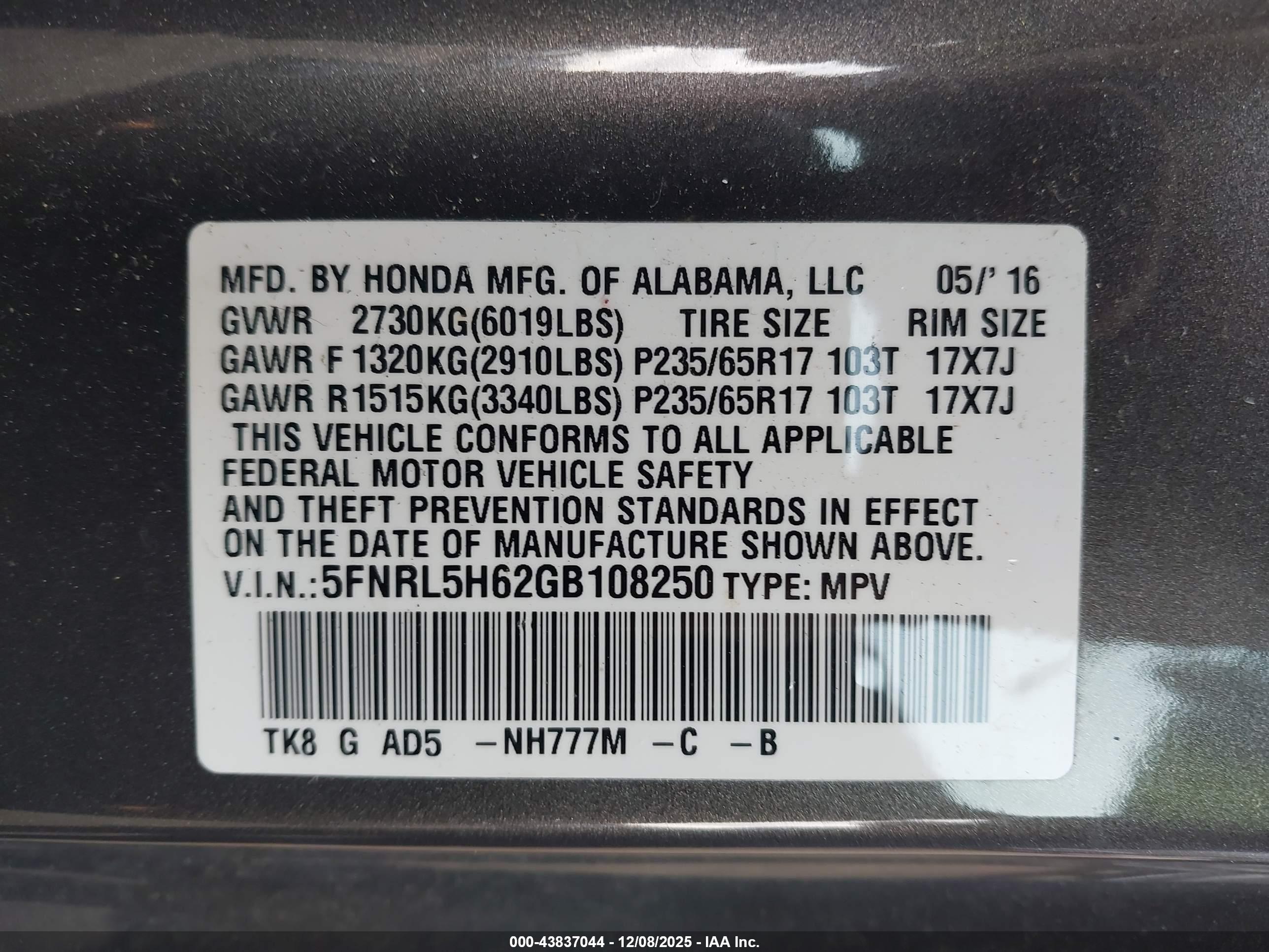 HONDA ODYSSEY image 9