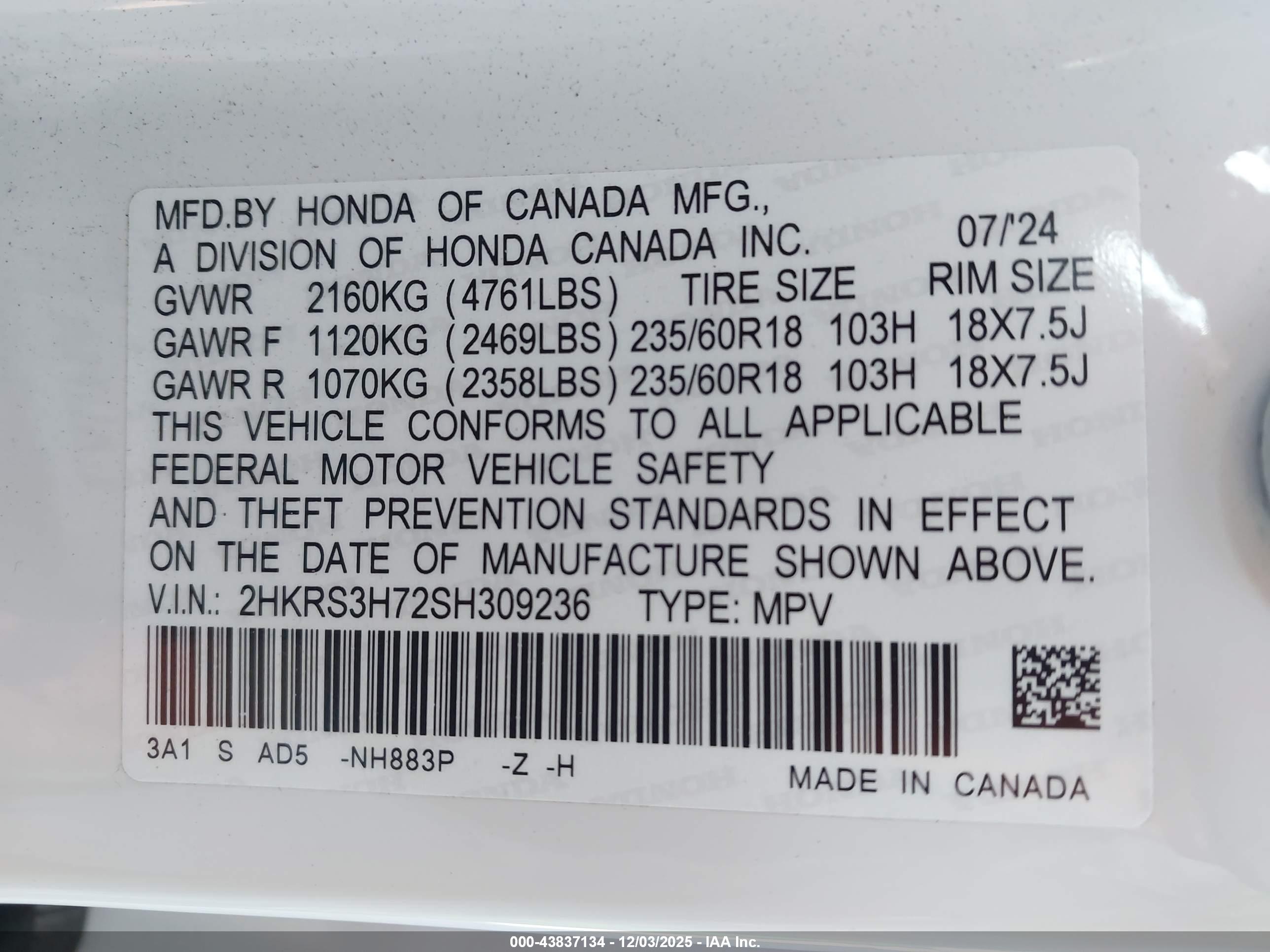 HONDA CR-V image 9
