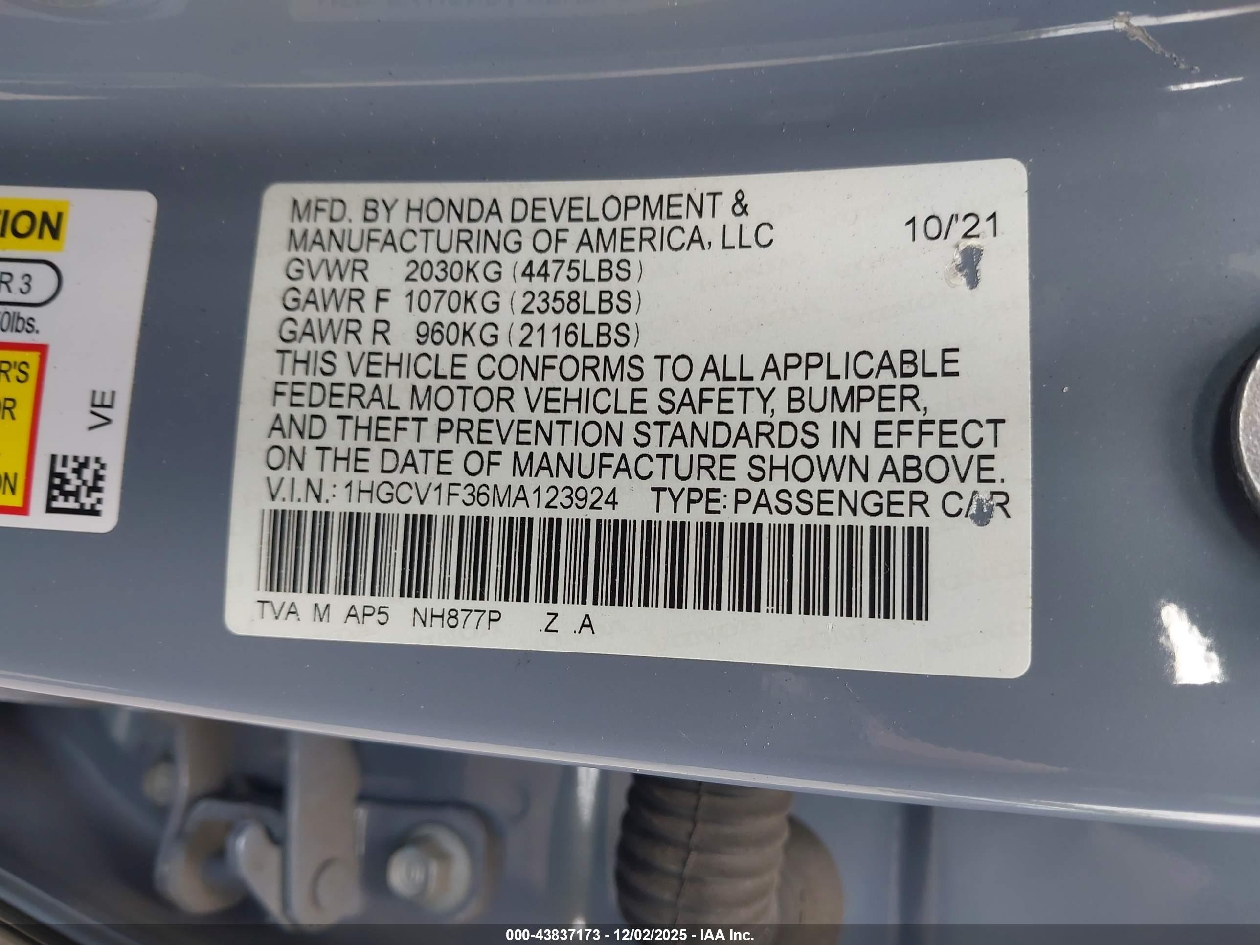 HONDA ACCORD image 9