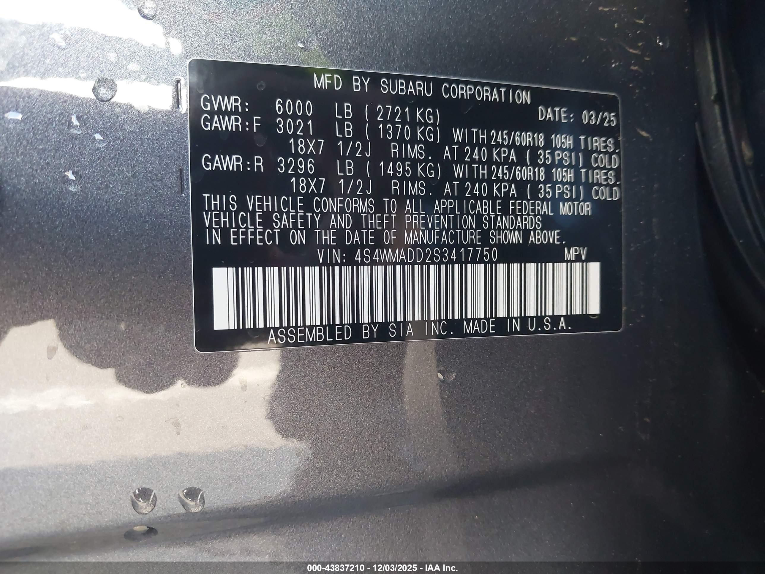SUBARU ASCENT image 9