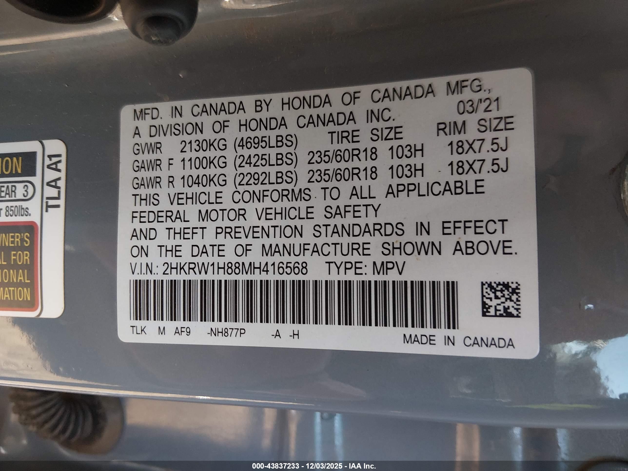 HONDA CR-V image 9