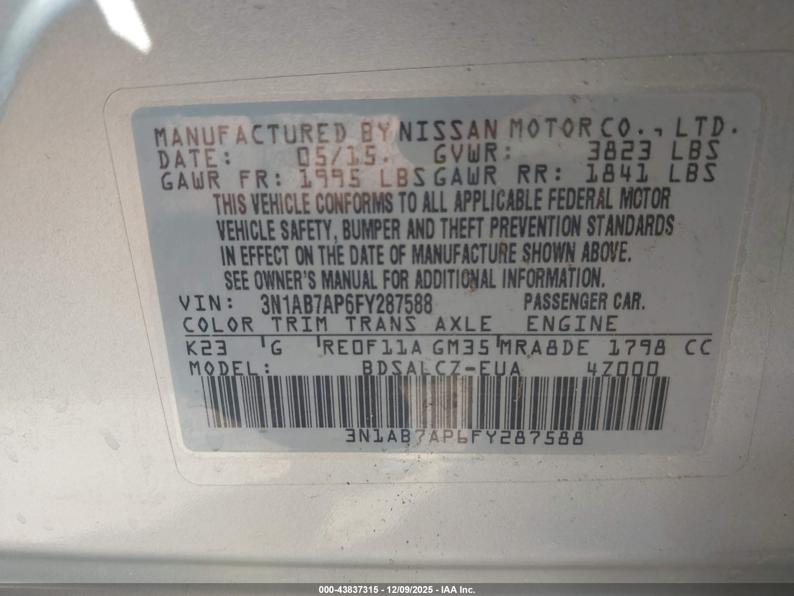 NISSAN SENTRA image 9