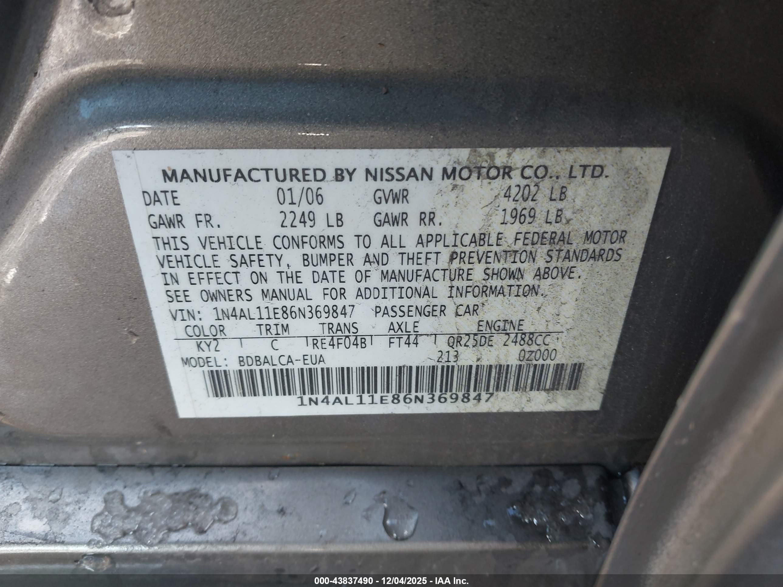 NISSAN ALTIMA image 9