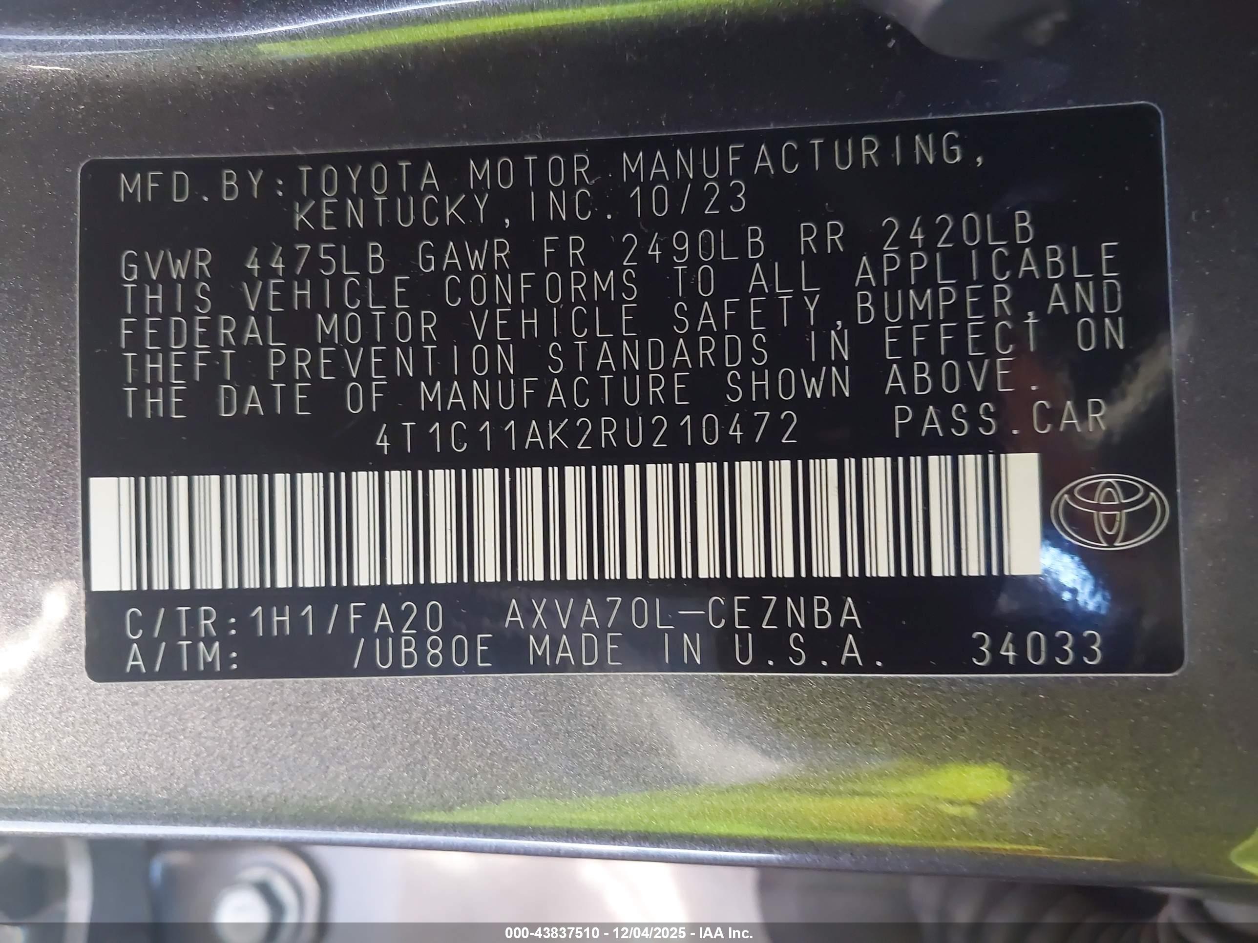 TOYOTA CAMRY image 9