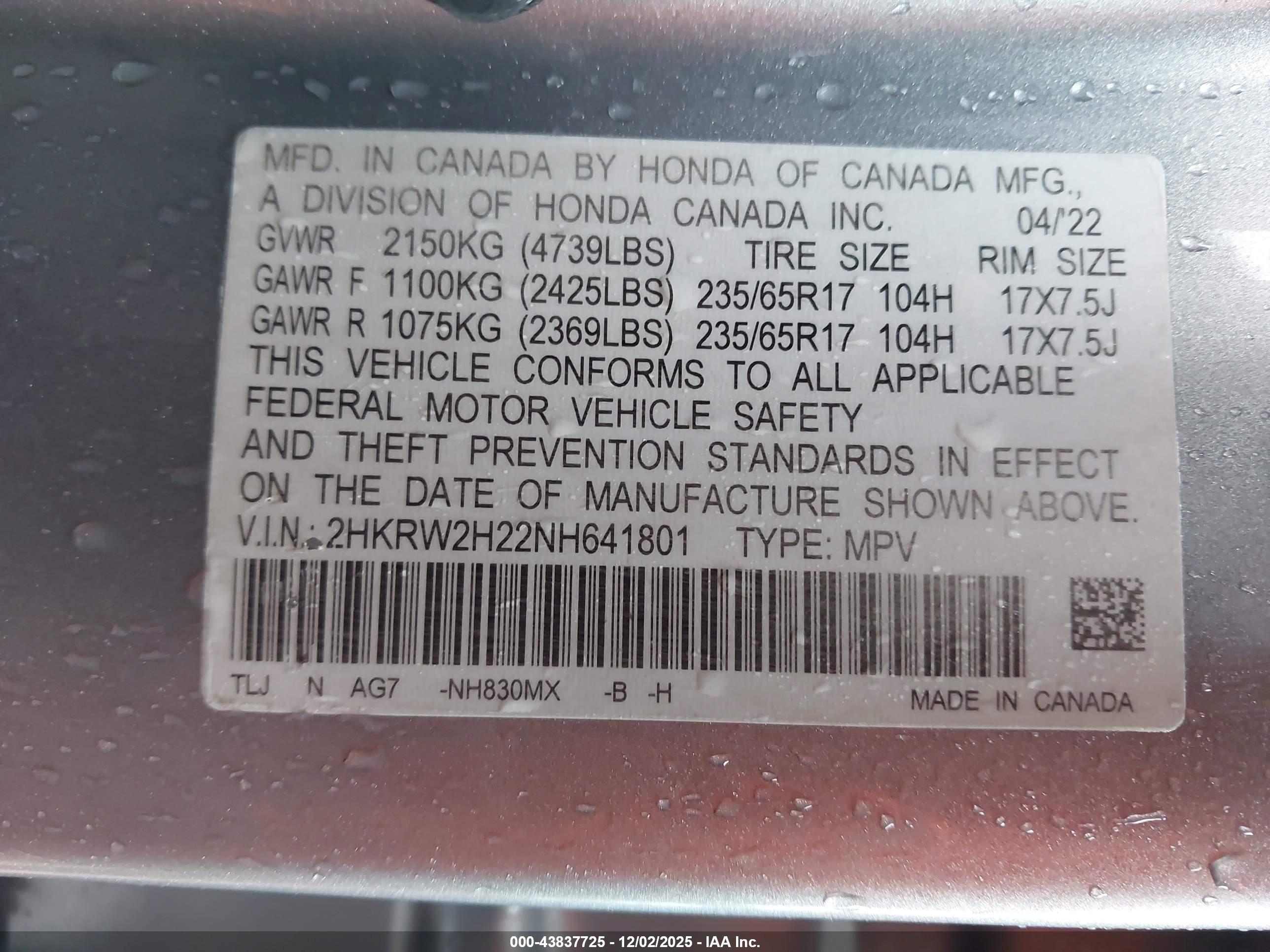 HONDA CR-V image 9