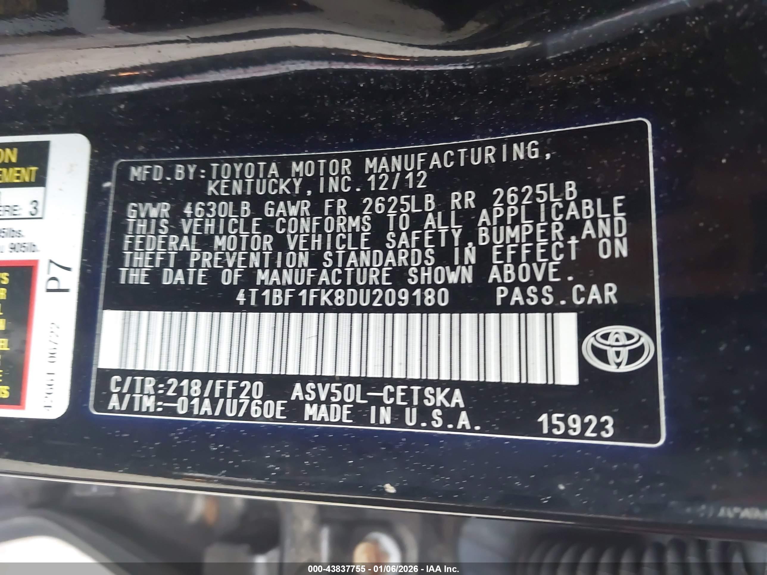 TOYOTA CAMRY image 9