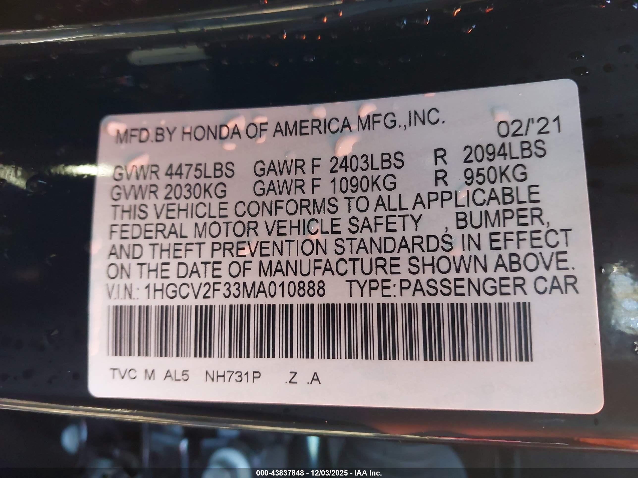 HONDA ACCORD image 9