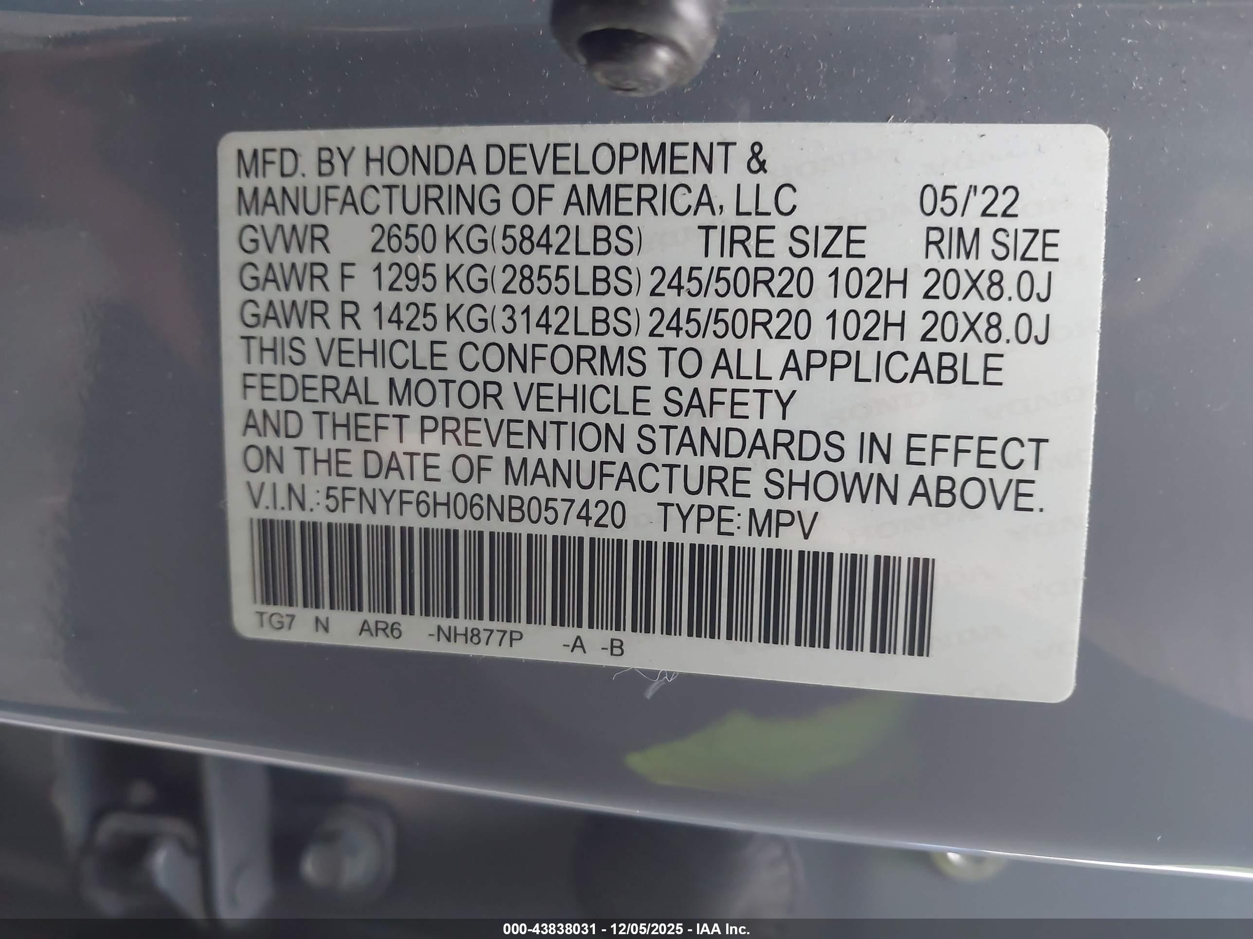 HONDA PILOT image 9