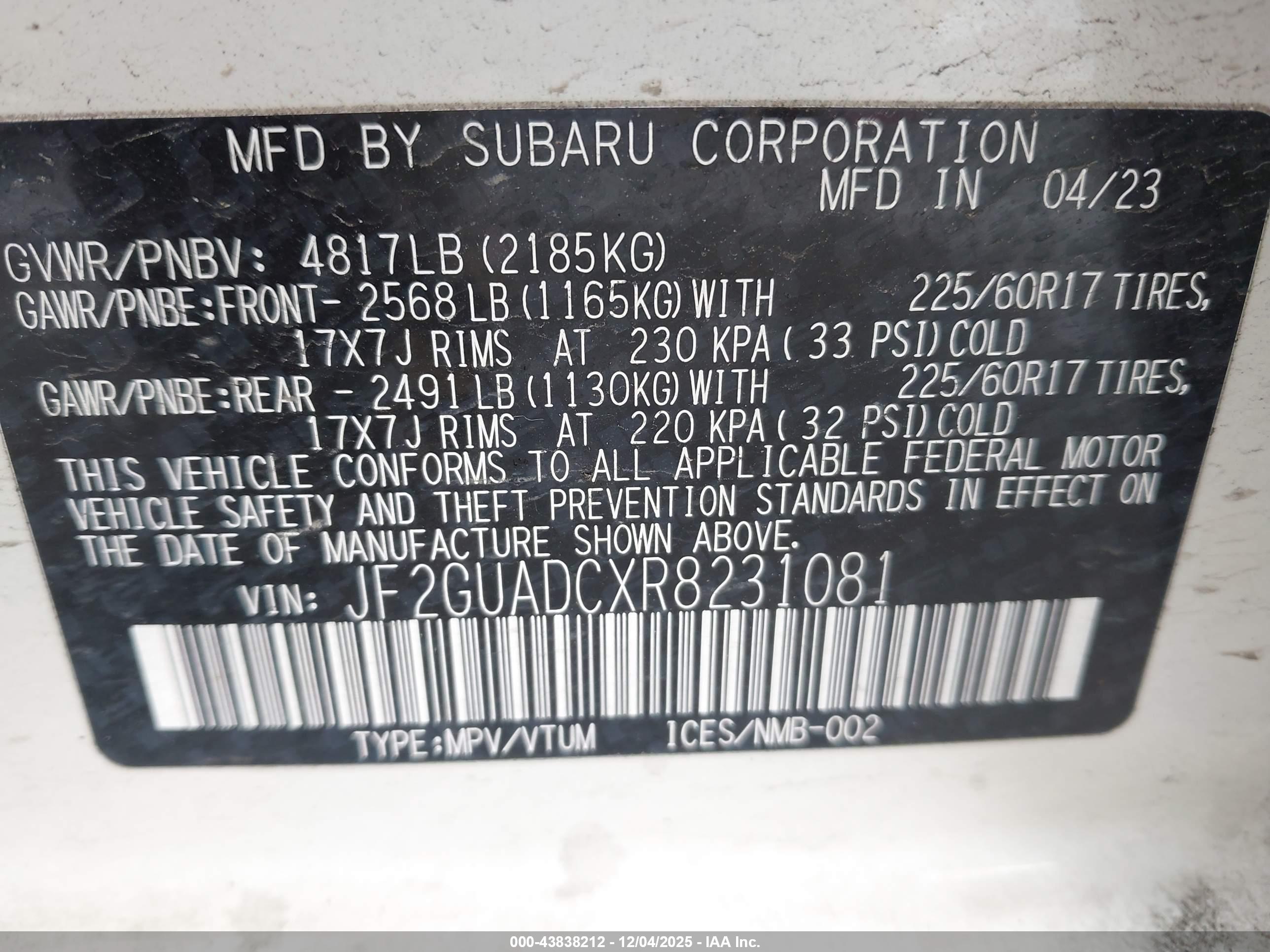 SUBARU CROSSTREK image 9