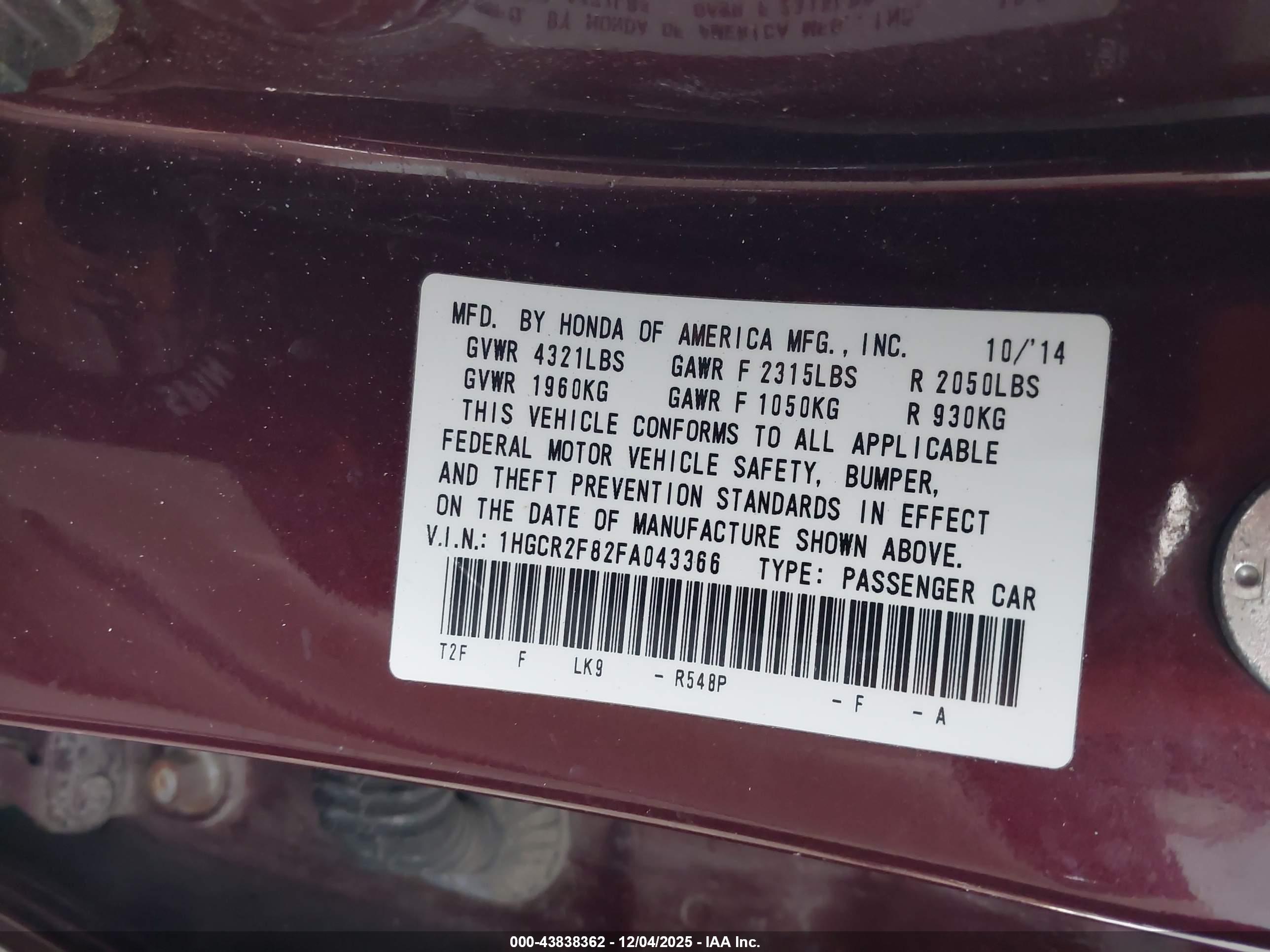 HONDA ACCORD image 9