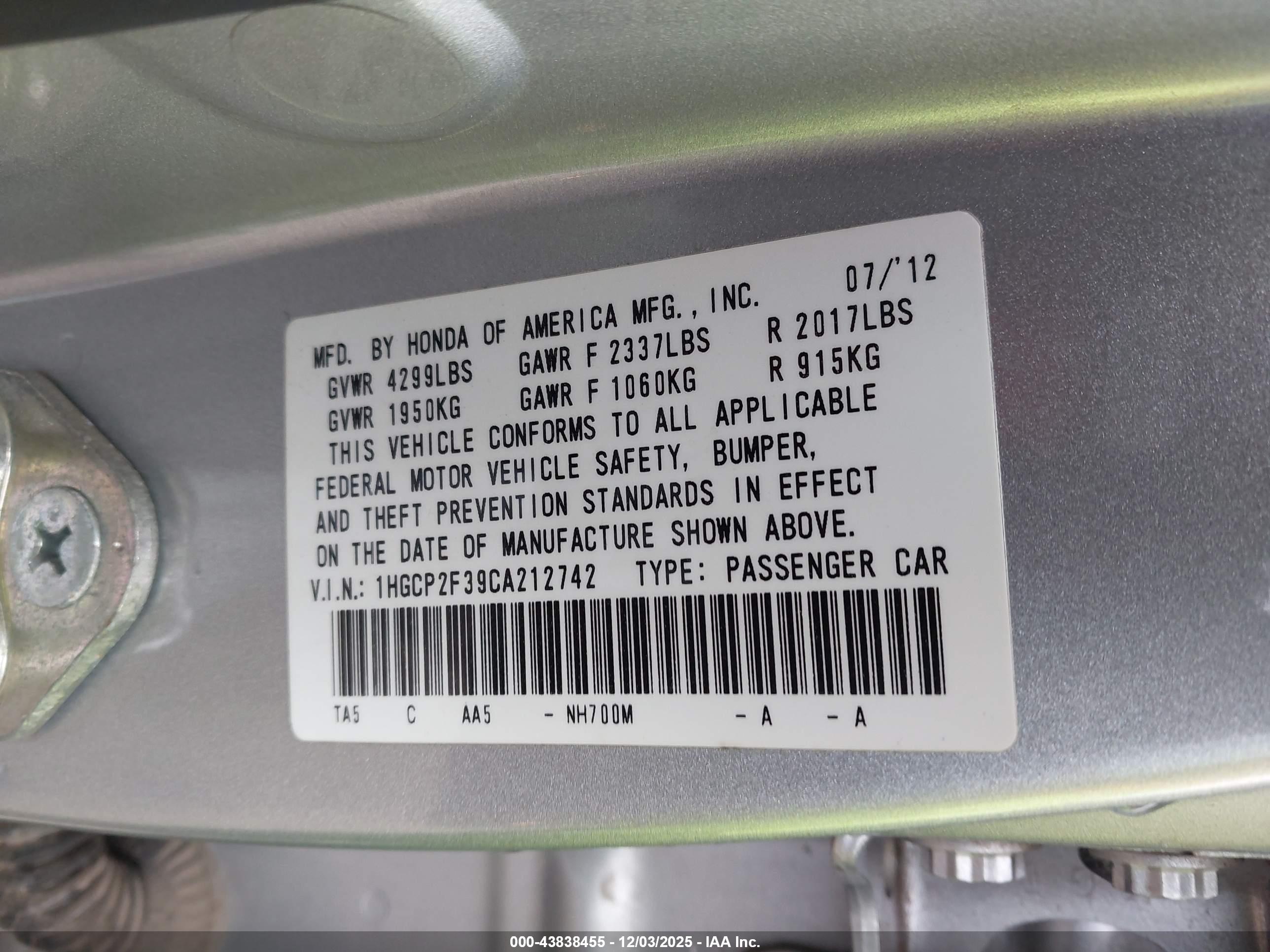 HONDA ACCORD image 9