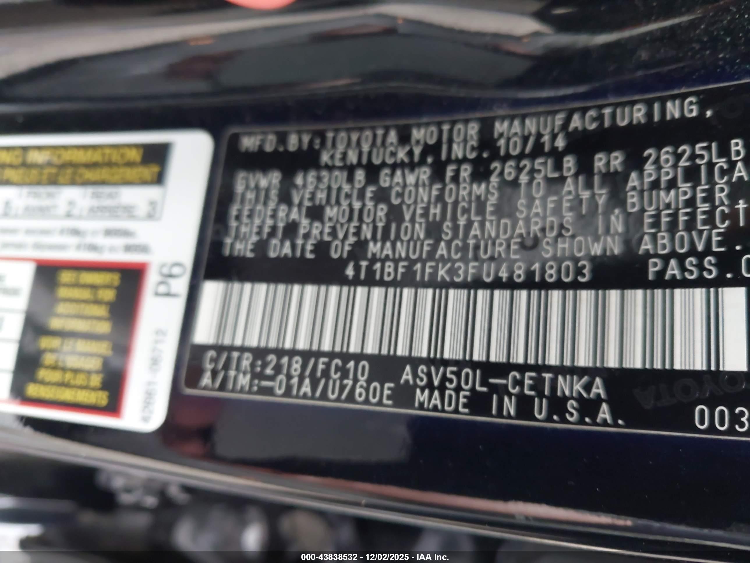 TOYOTA CAMRY image 9