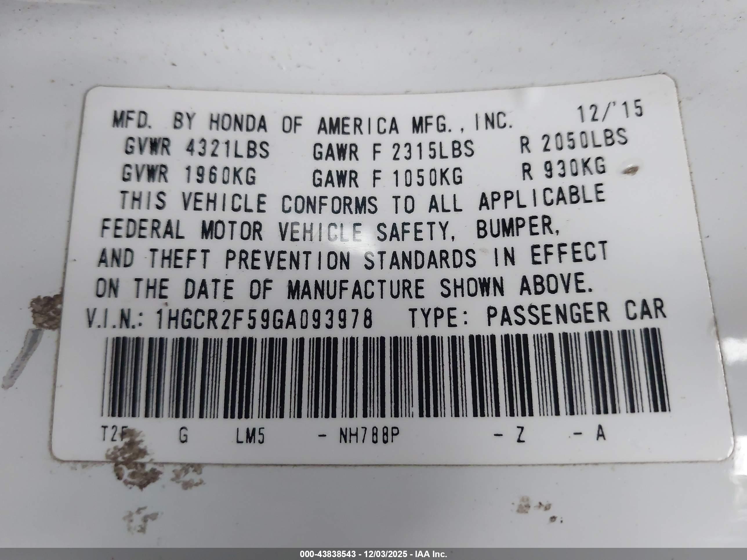 HONDA ACCORD image 9