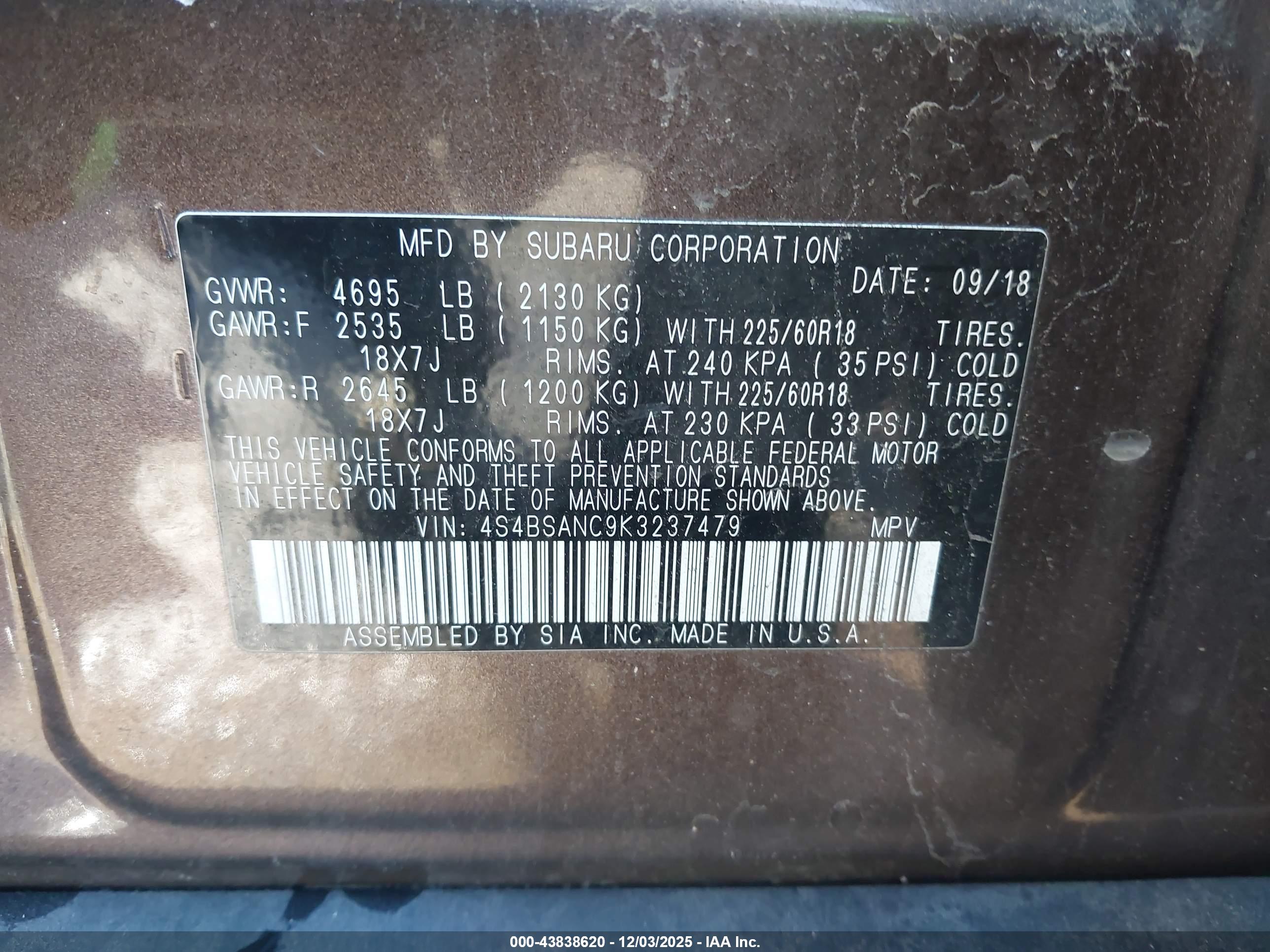 SUBARU OUTBACK image 9