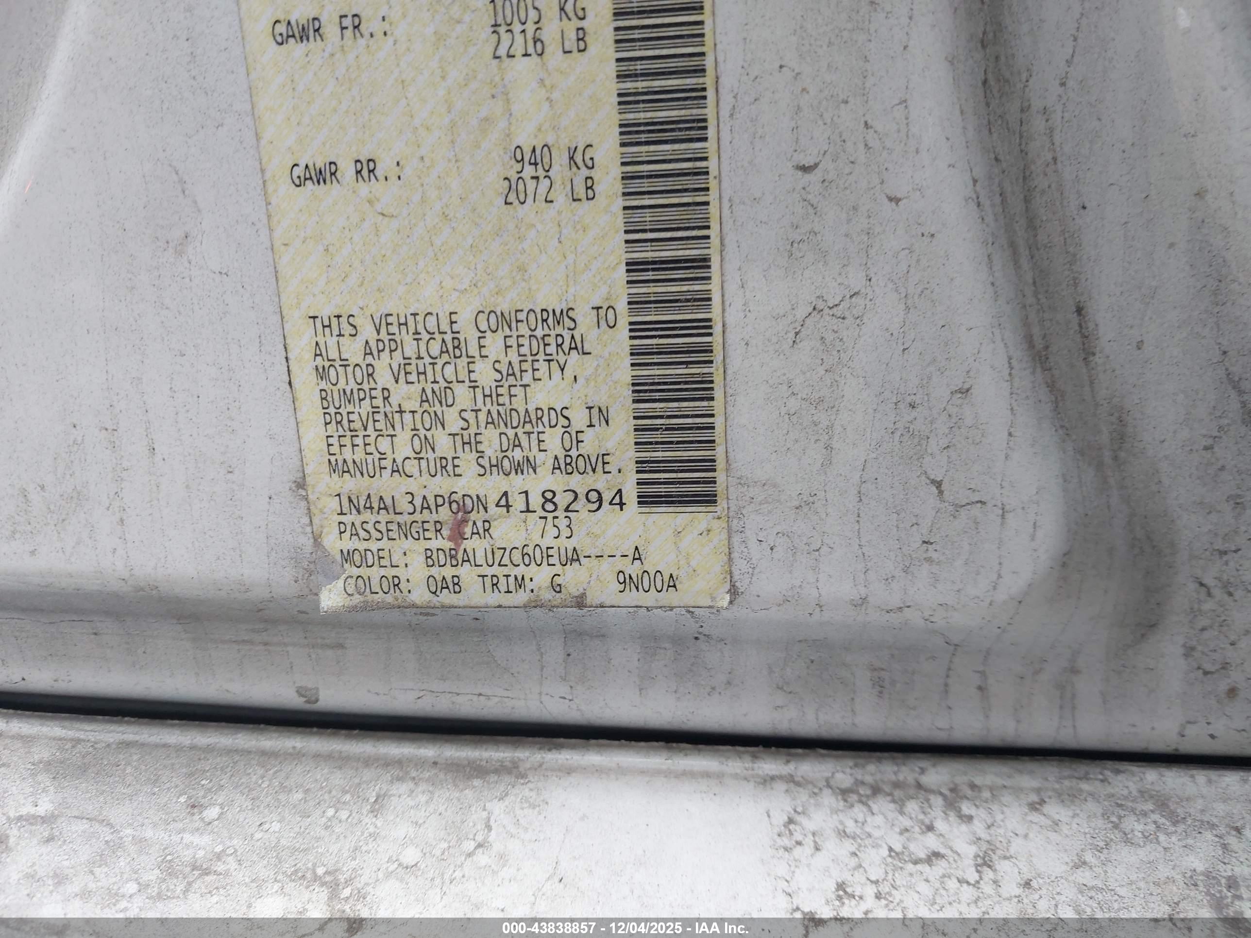 NISSAN ALTIMA image 9