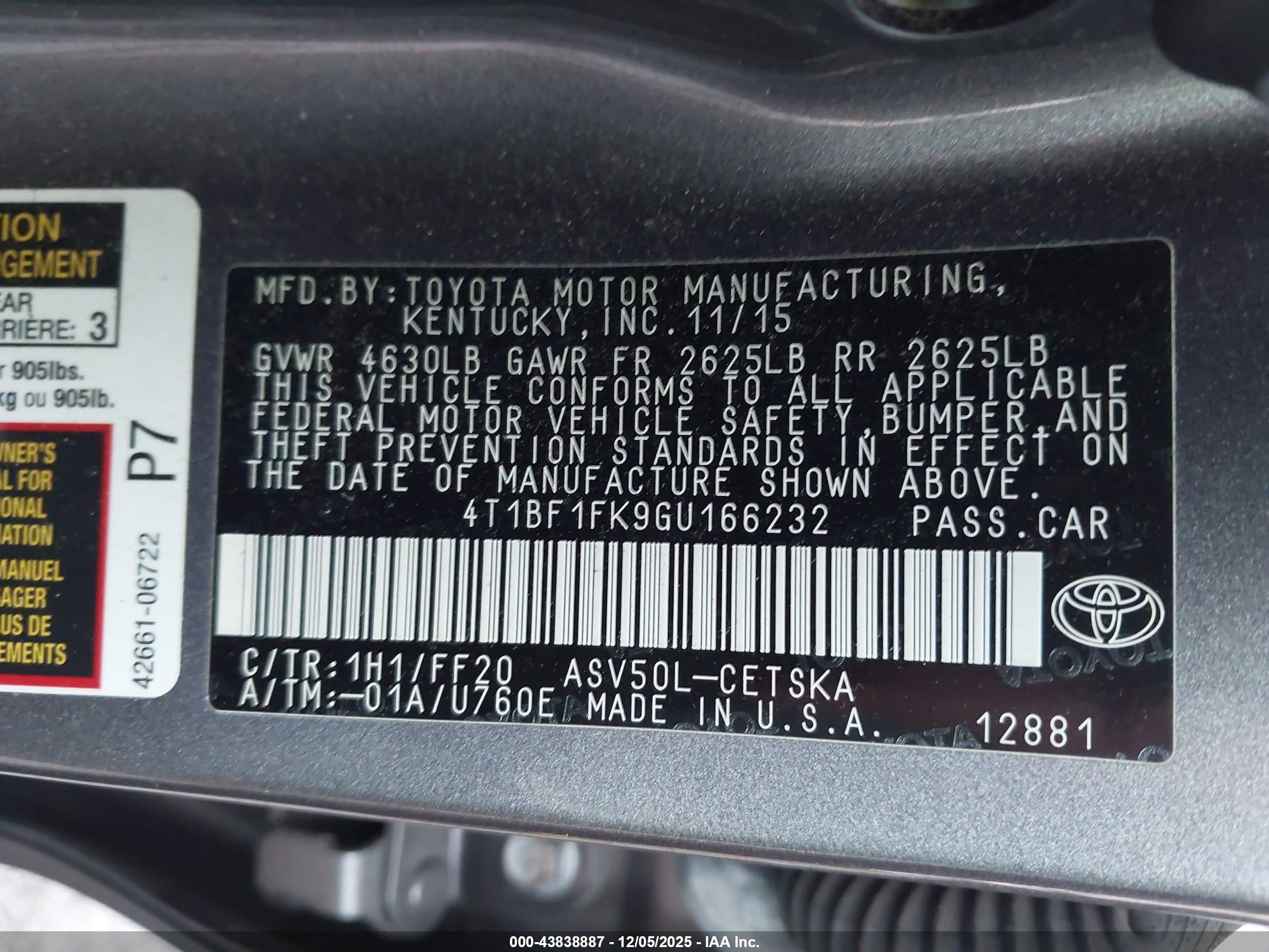 TOYOTA CAMRY image 9