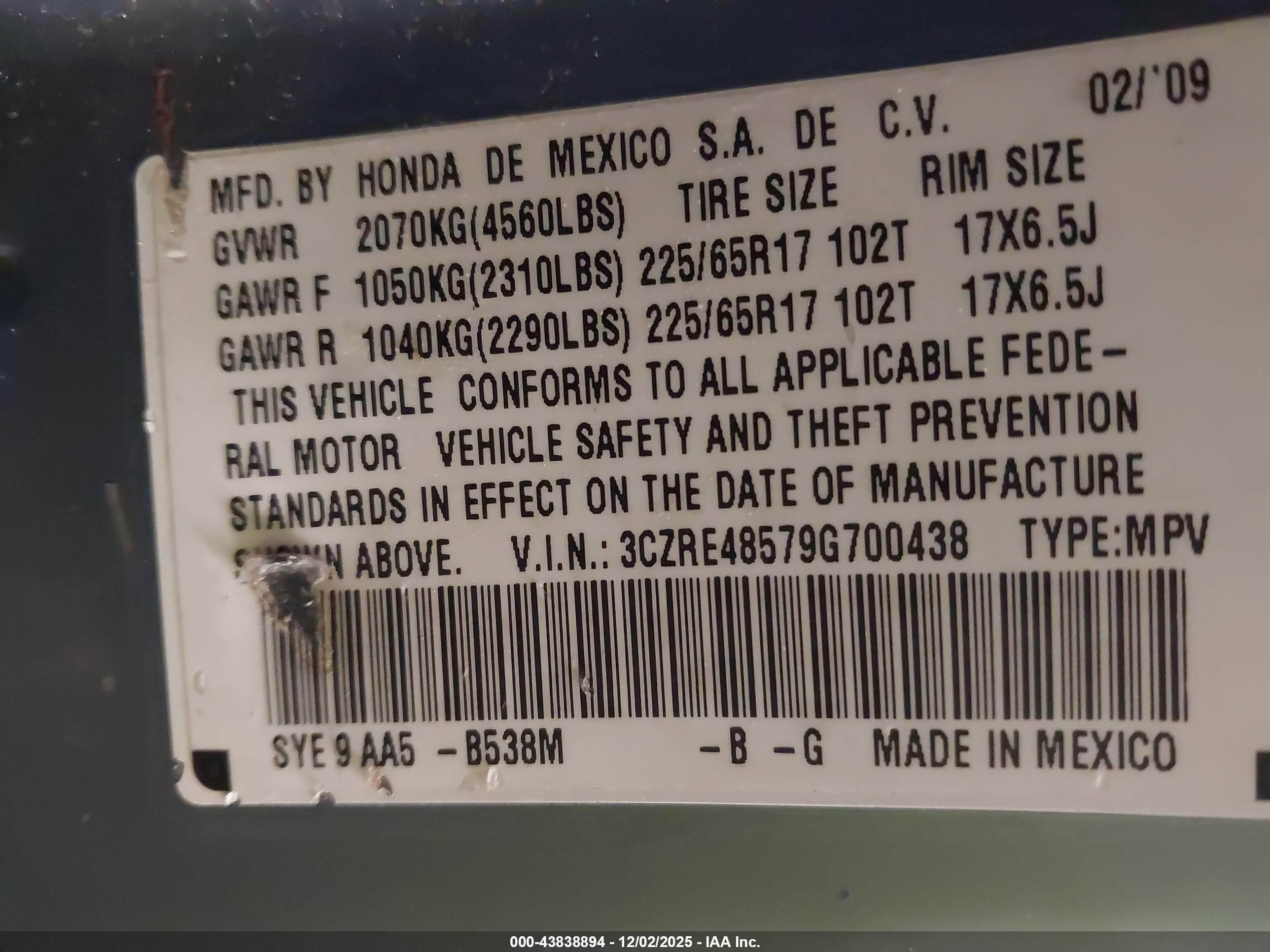 HONDA CR-V image 9