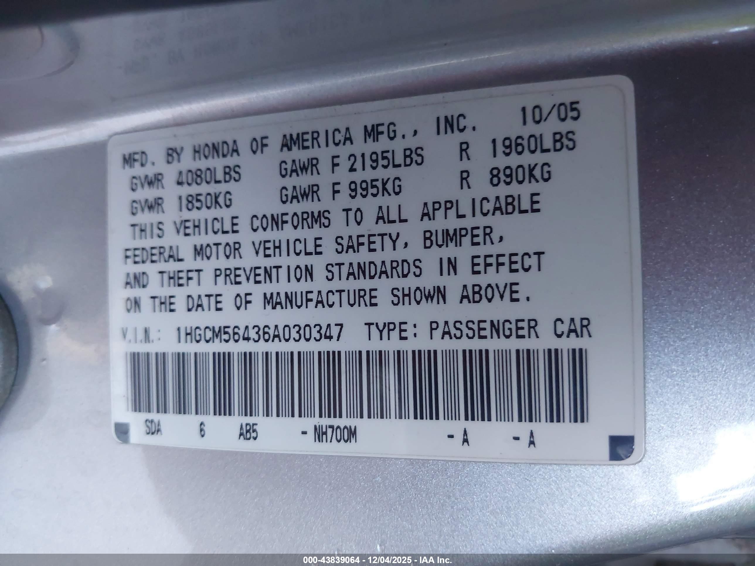 HONDA ACCORD image 9