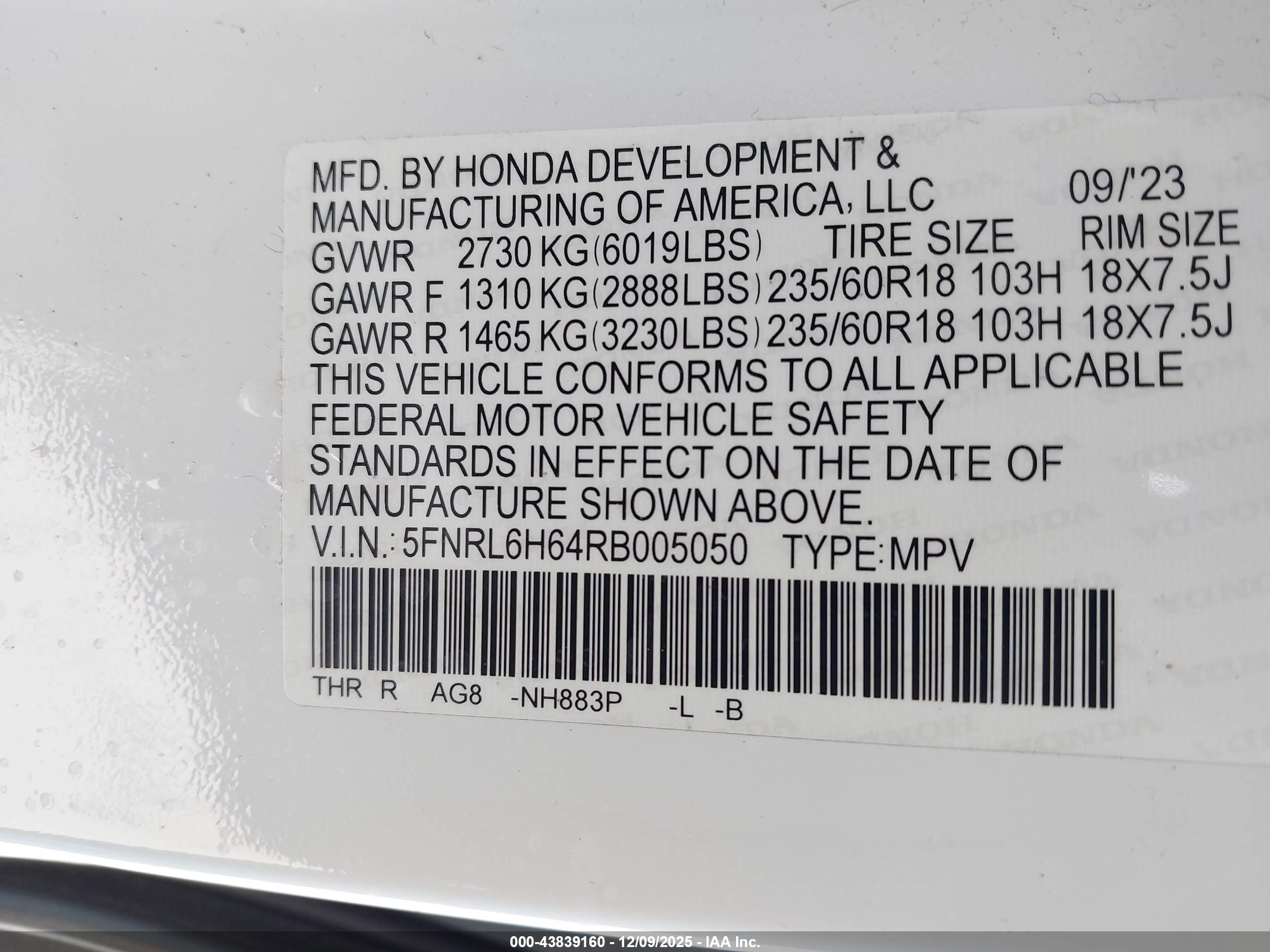 HONDA ODYSSEY image 9