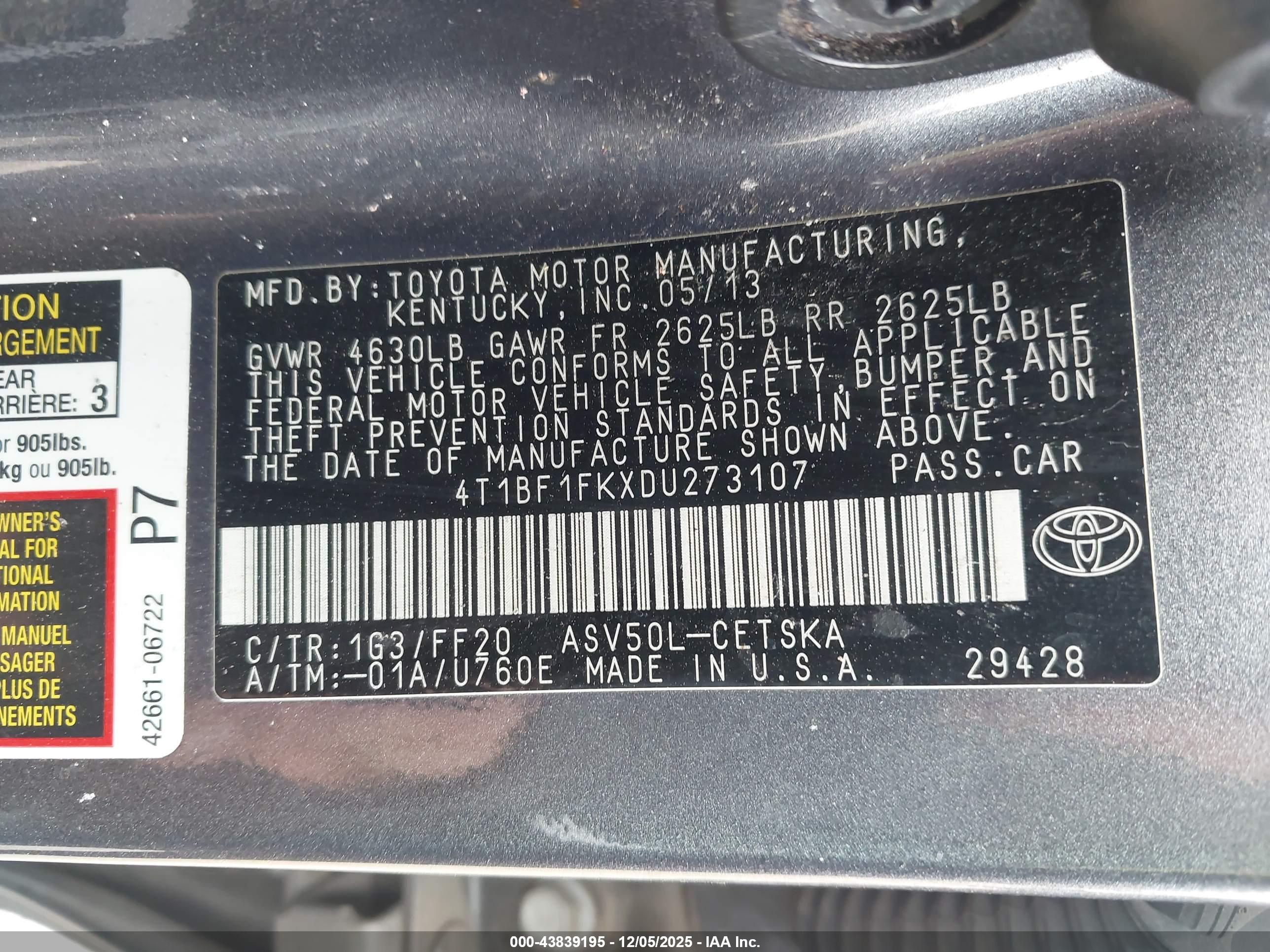 TOYOTA CAMRY image 9