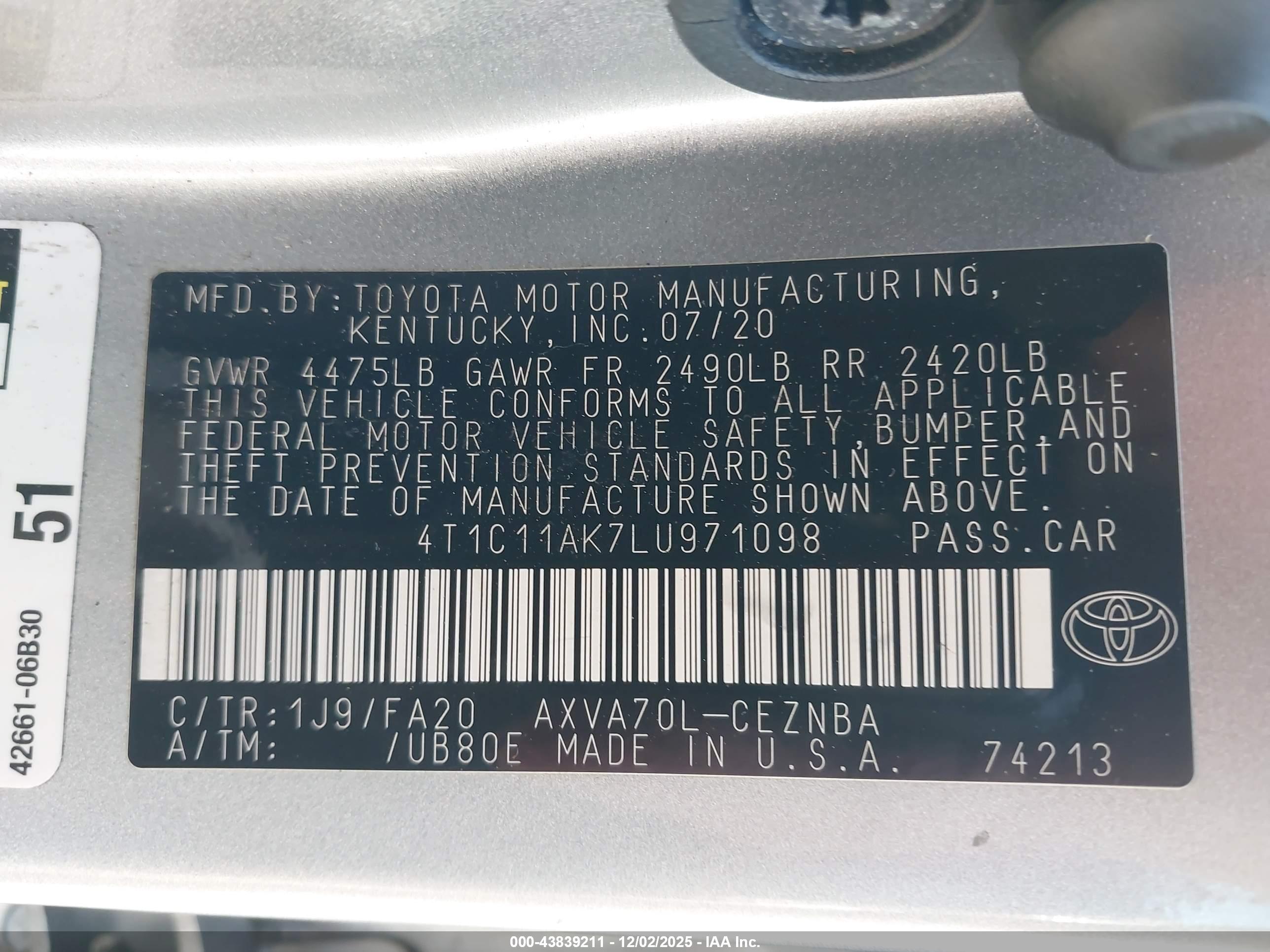 TOYOTA CAMRY image 9