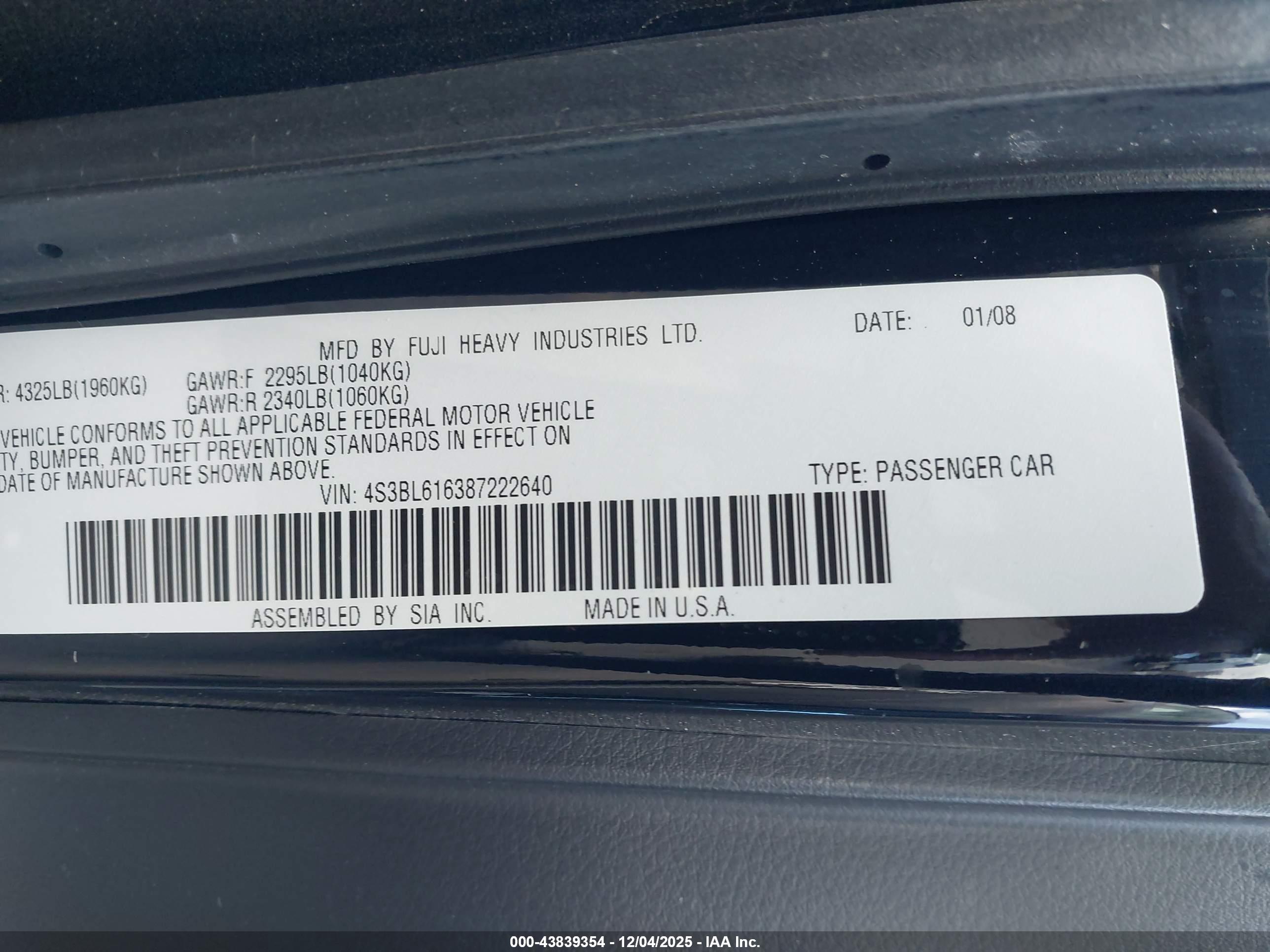 SUBARU LEGACY image 9