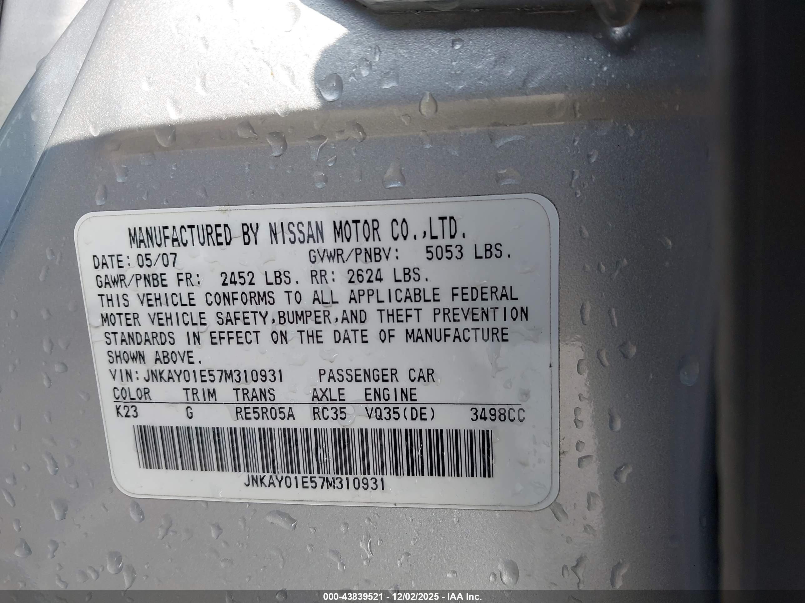 INFINITI M35 image 9