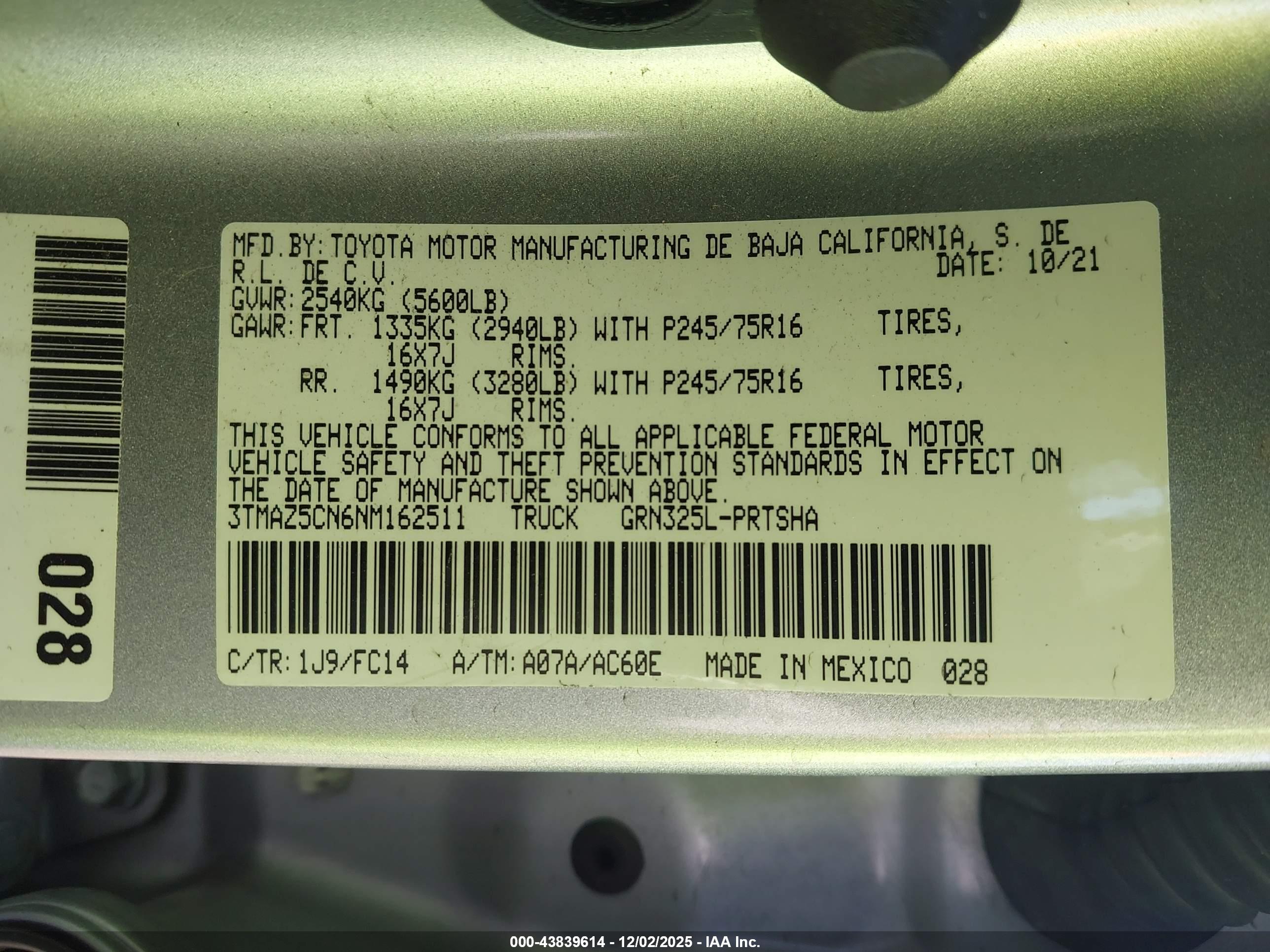 TOYOTA TACOMA image 9