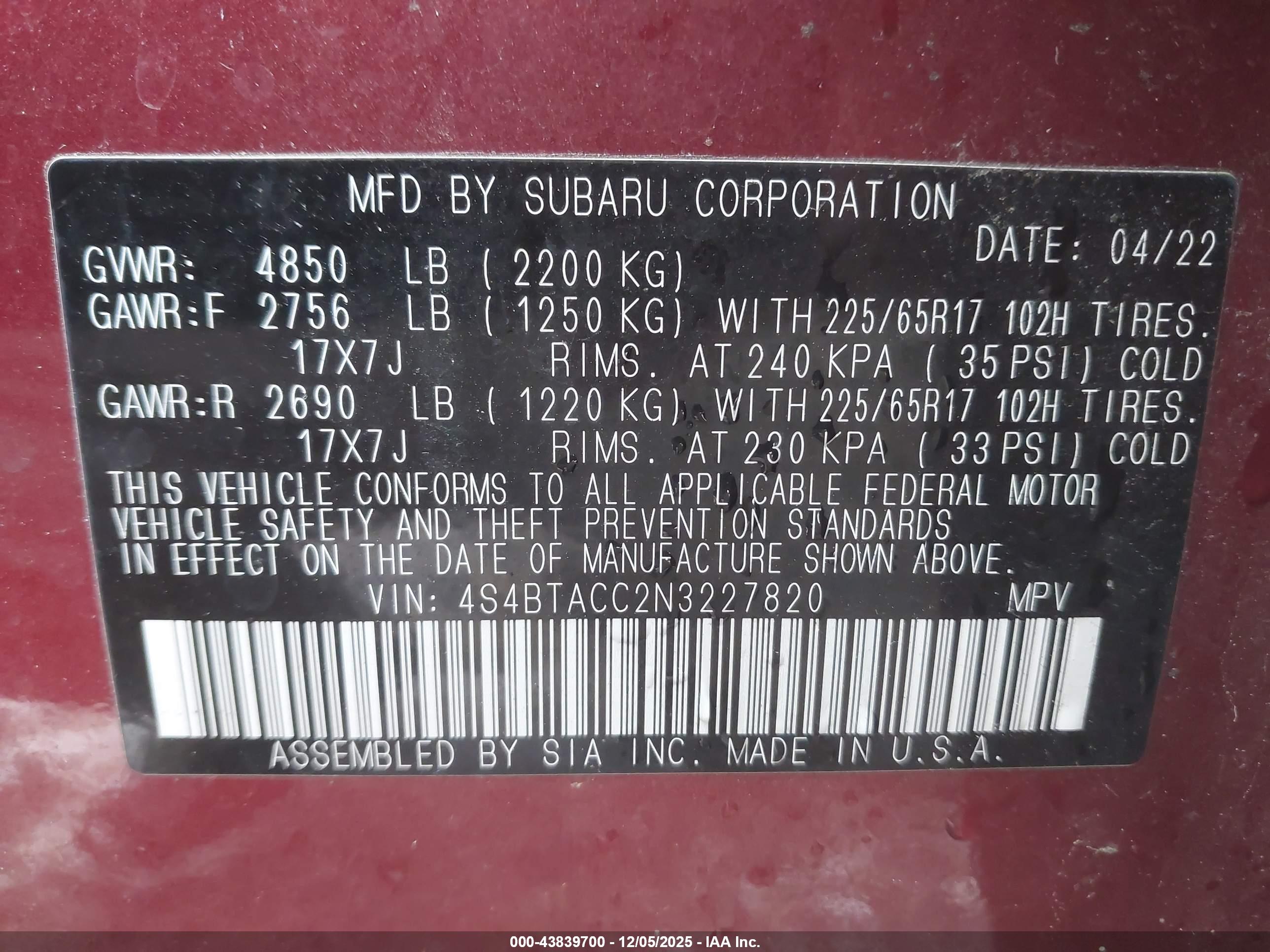SUBARU OUTBACK image 9
