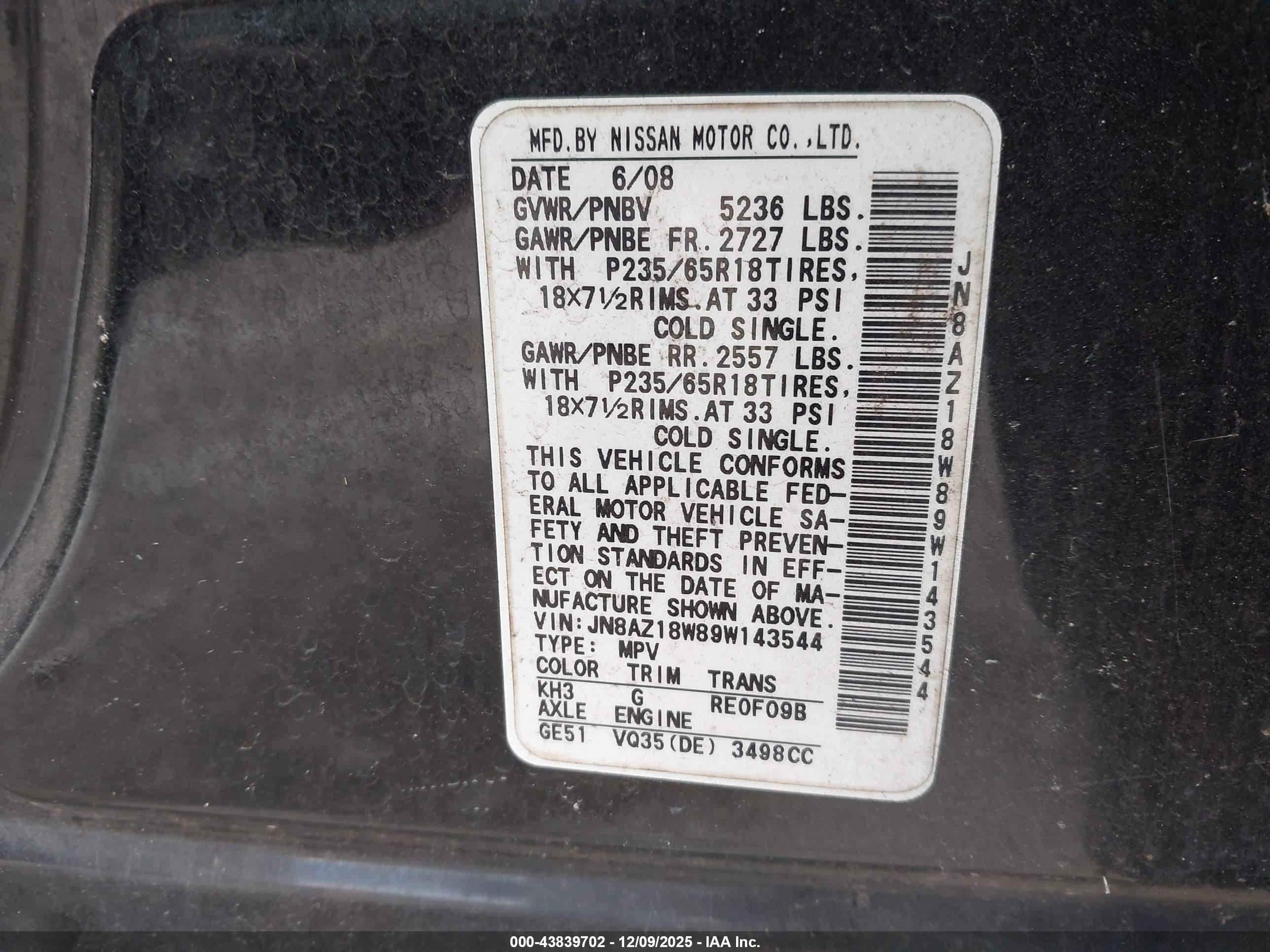 NISSAN MURANO image 9
