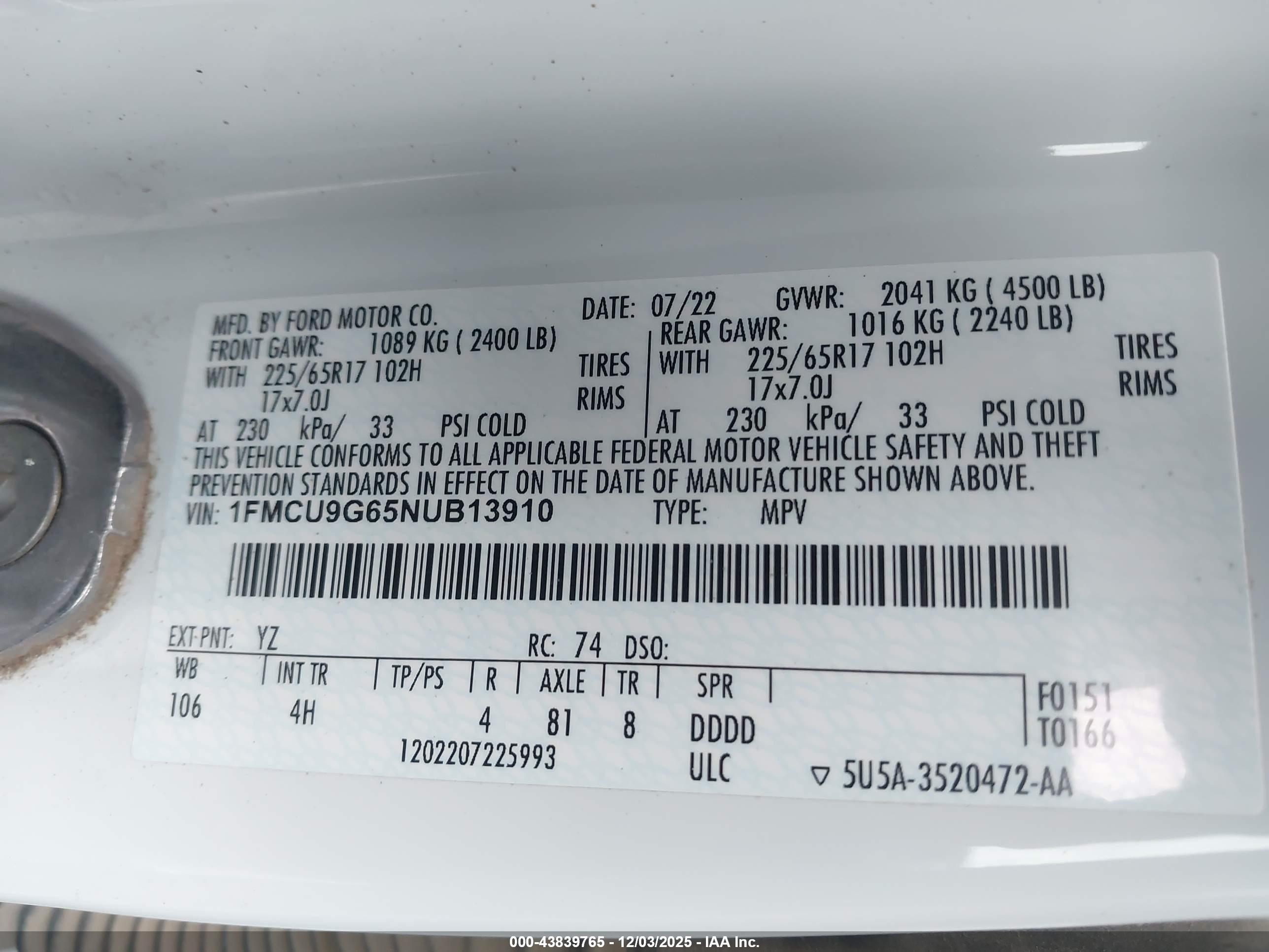 FORD ESCAPE image 9