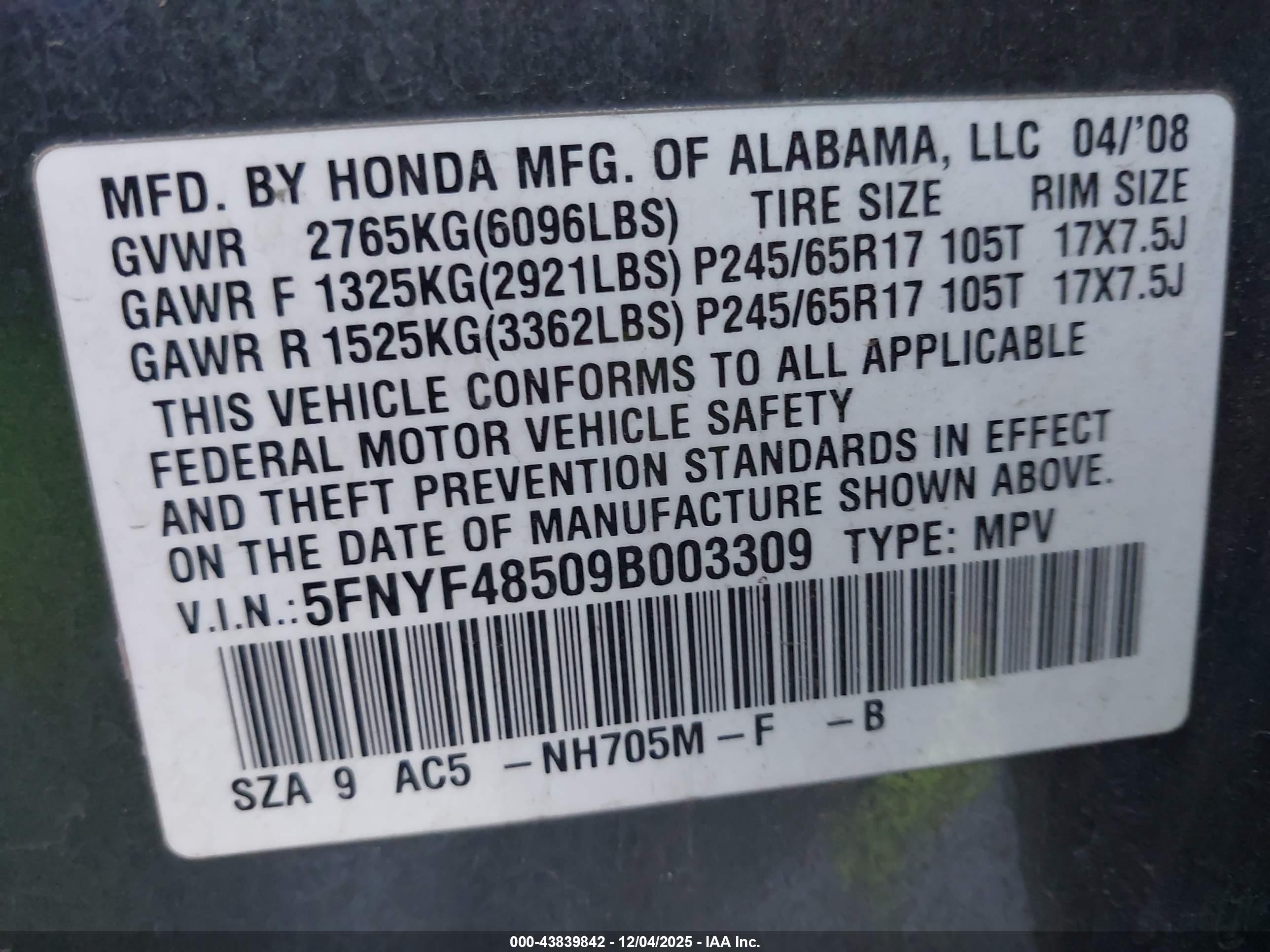 HONDA PILOT image 9