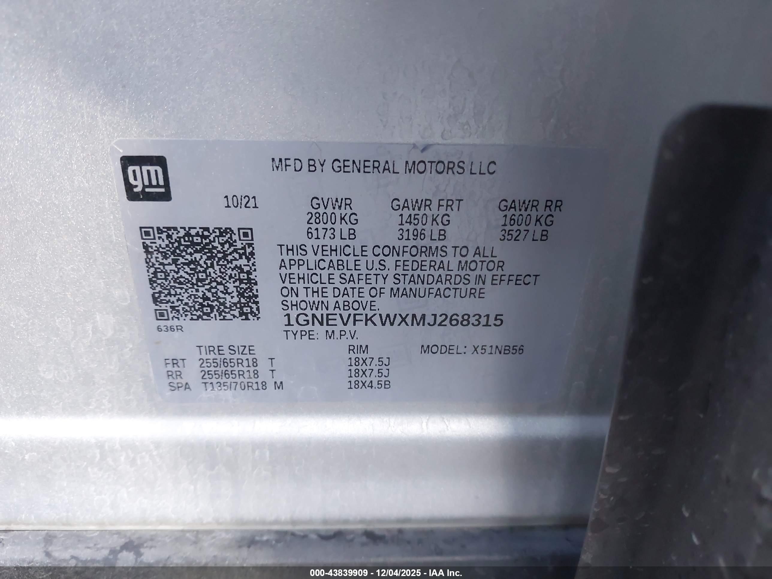 CHEVROLET TRAVERSE image 9