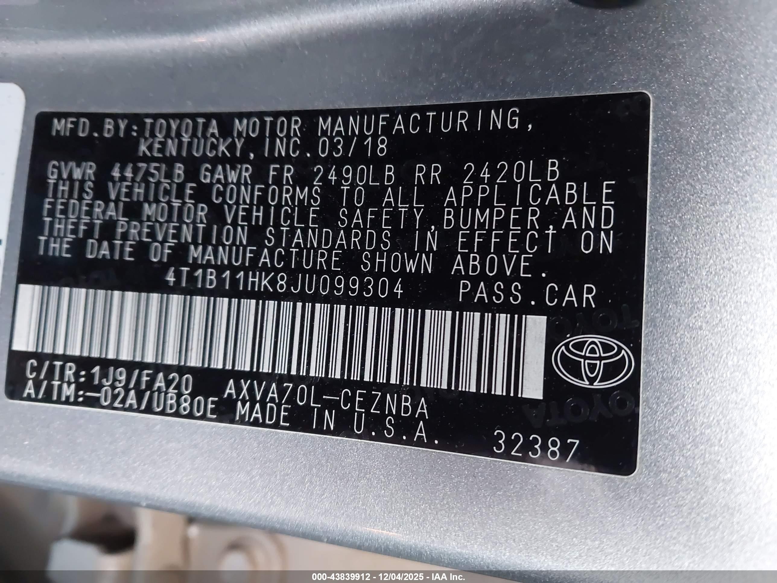 TOYOTA CAMRY image 9