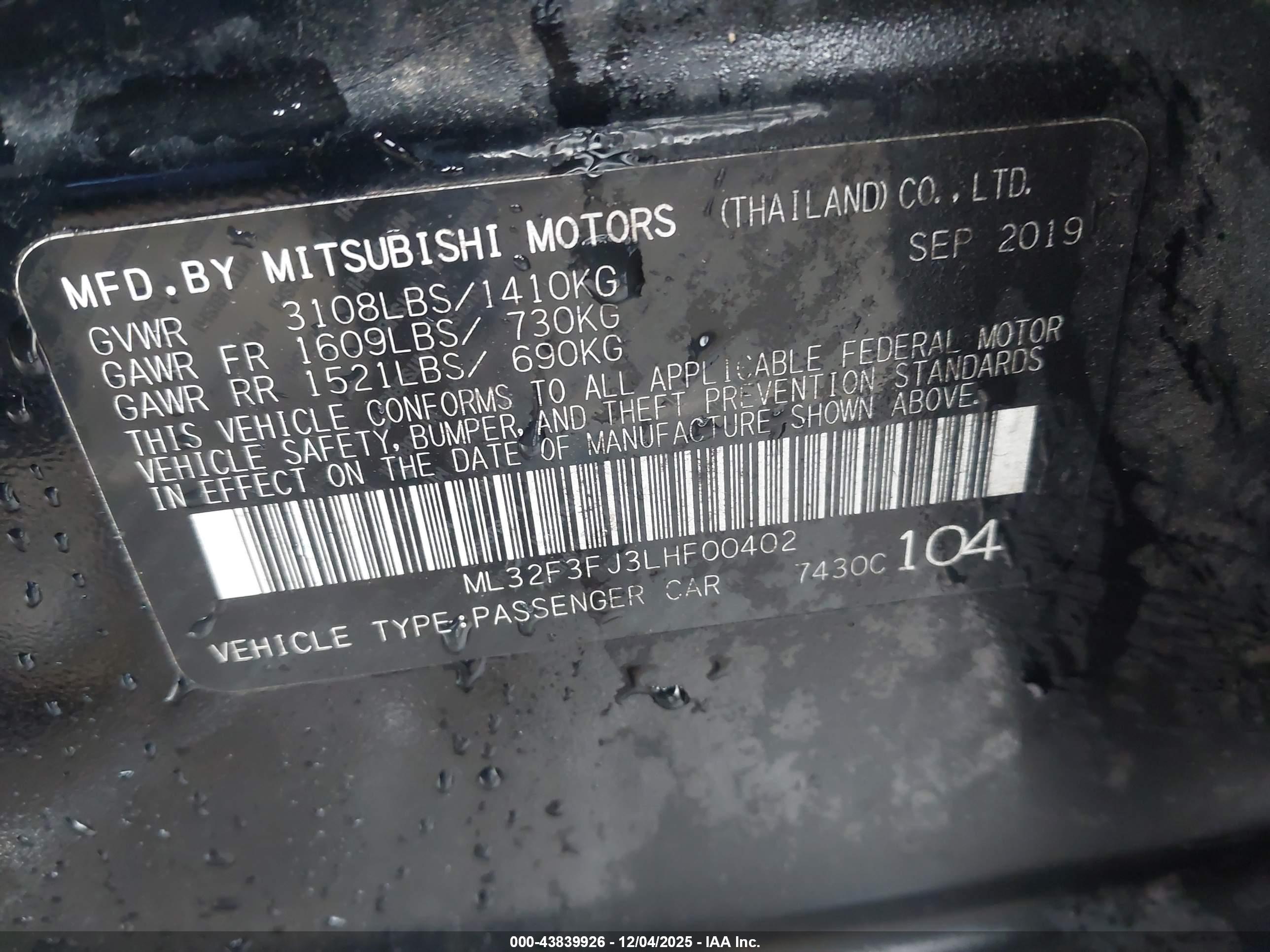 MITSUBISHI MIRAGE image 9