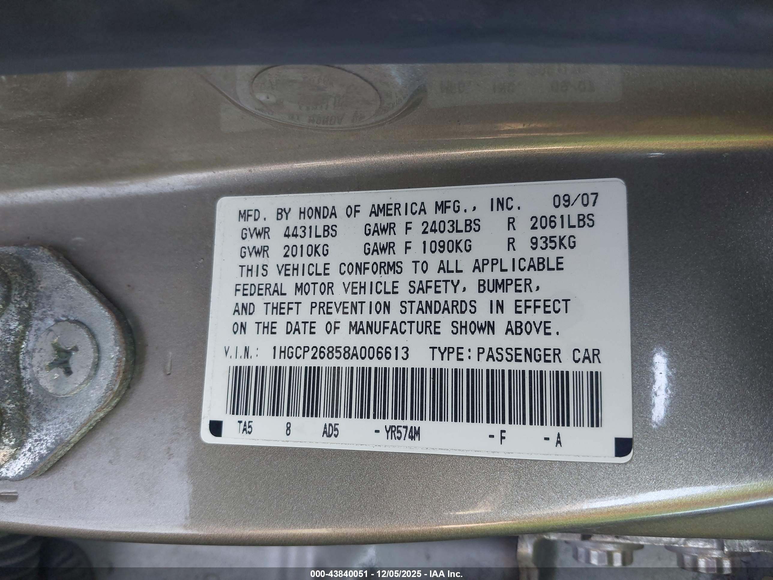 HONDA ACCORD image 9