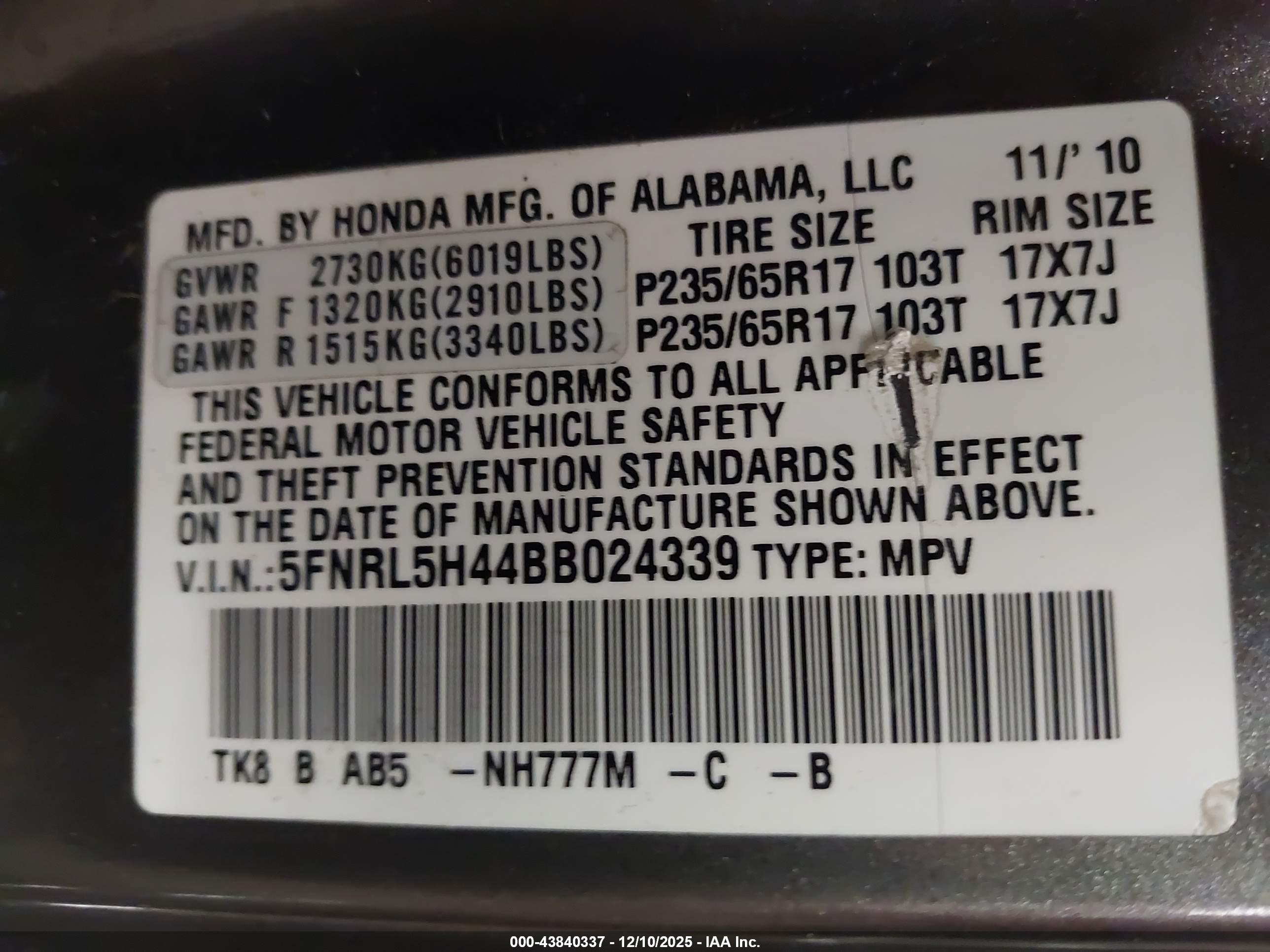 HONDA ODYSSEY image 9