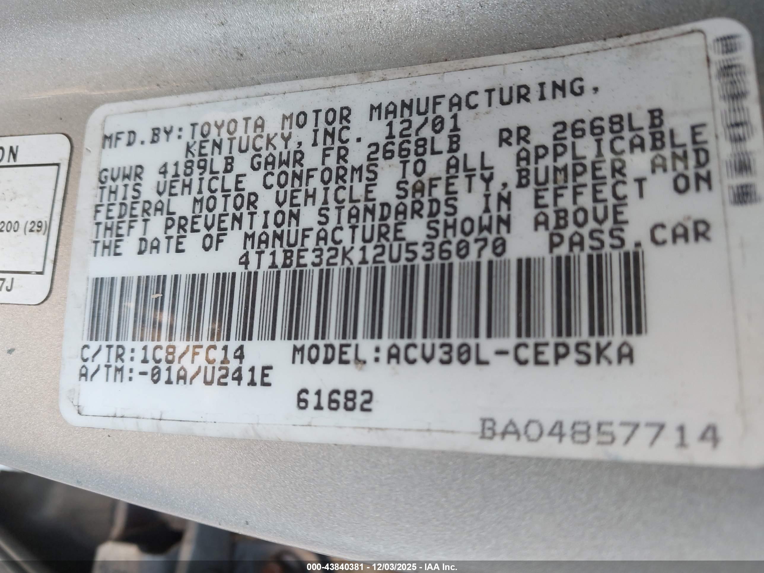 TOYOTA CAMRY image 9