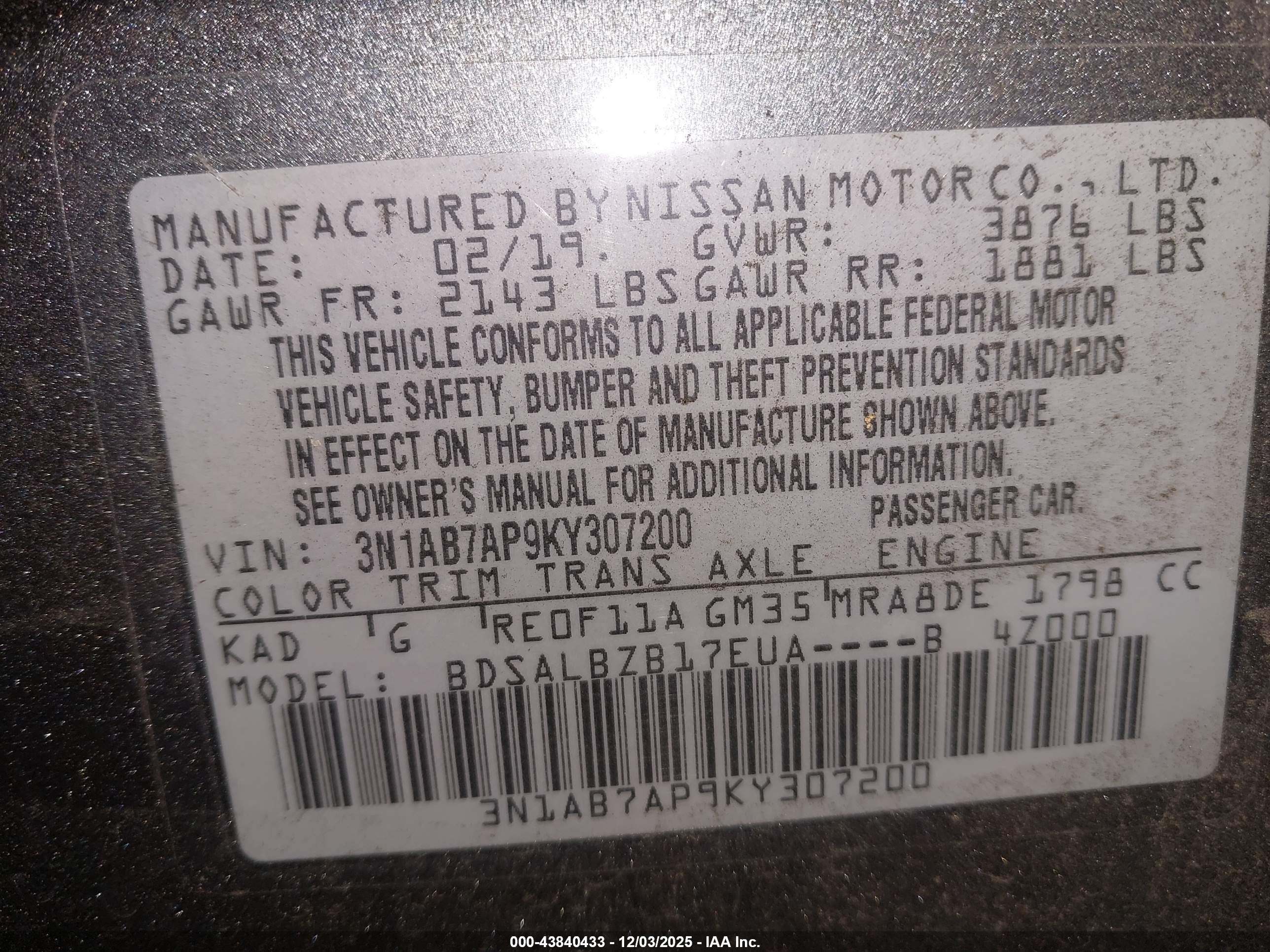 NISSAN SENTRA image 9