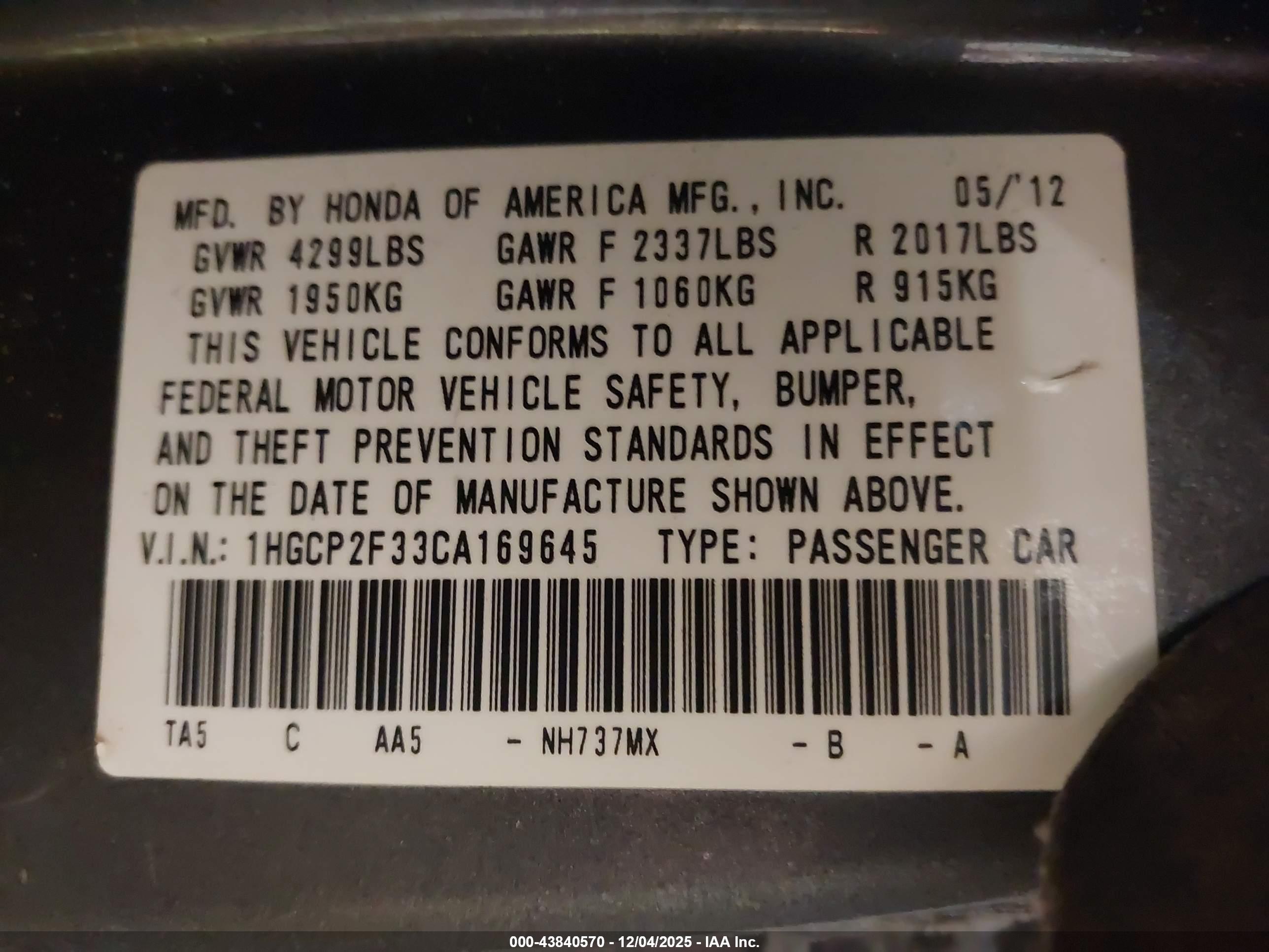 HONDA ACCORD image 9