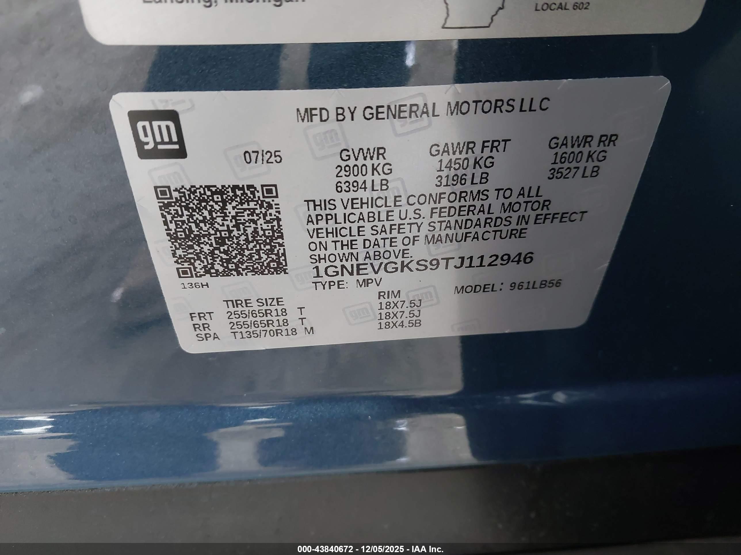 CHEVROLET TRAVERSE image 9