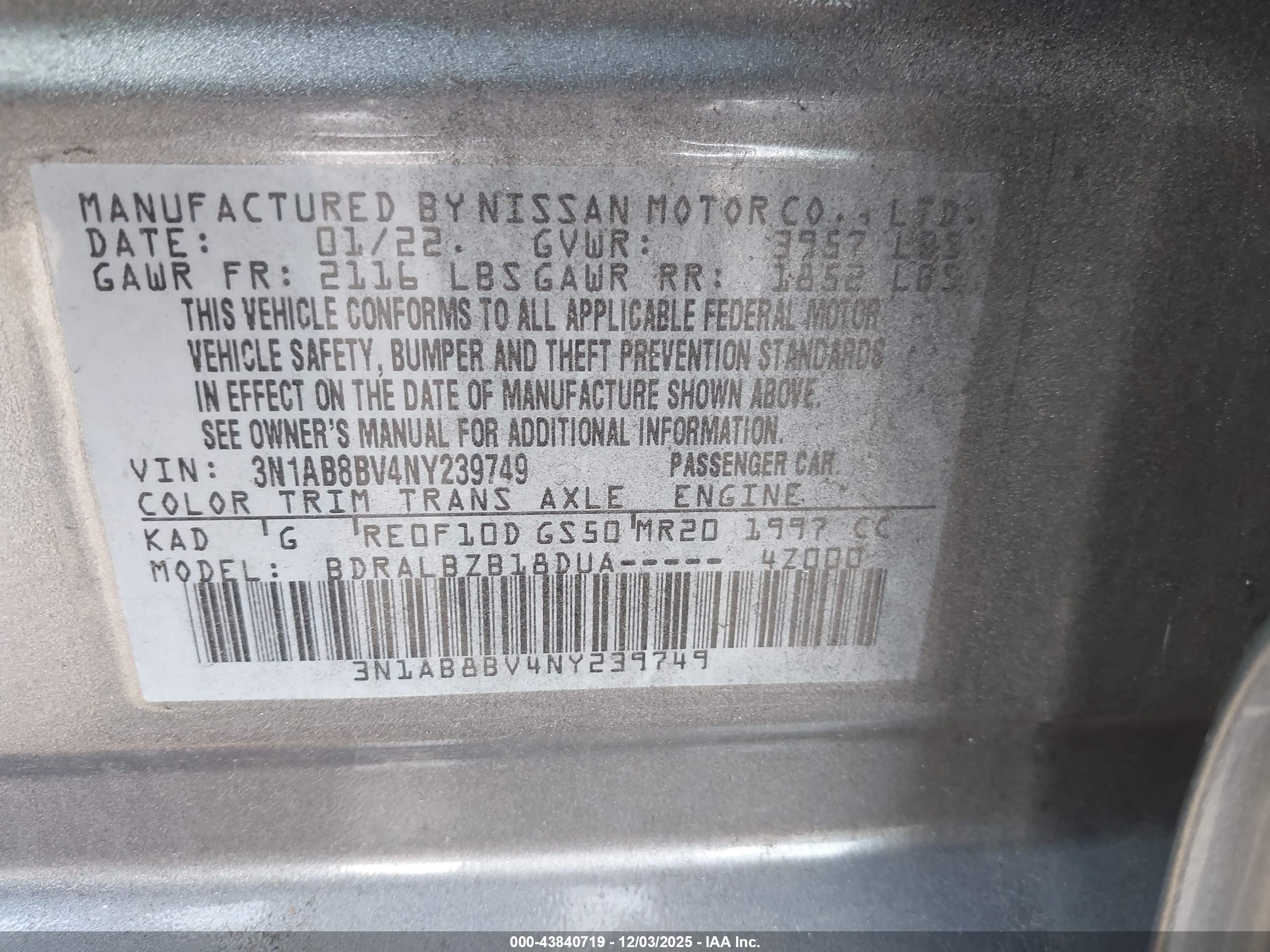 NISSAN SENTRA image 9