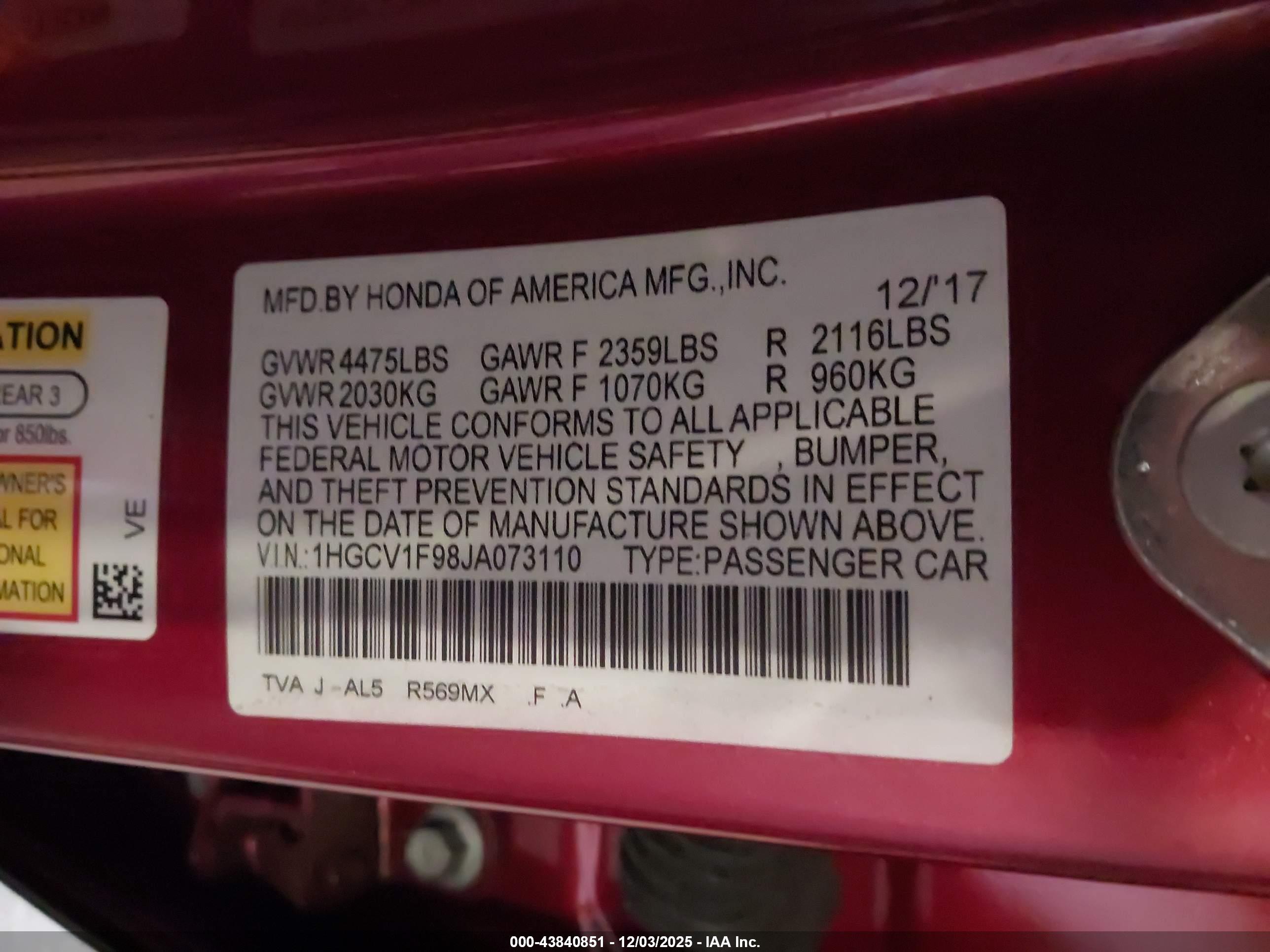 HONDA ACCORD image 9