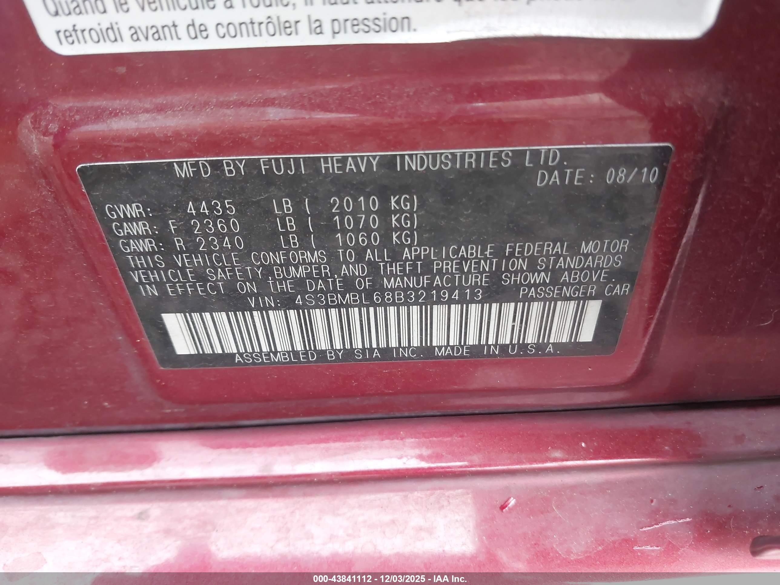 SUBARU LEGACY image 9